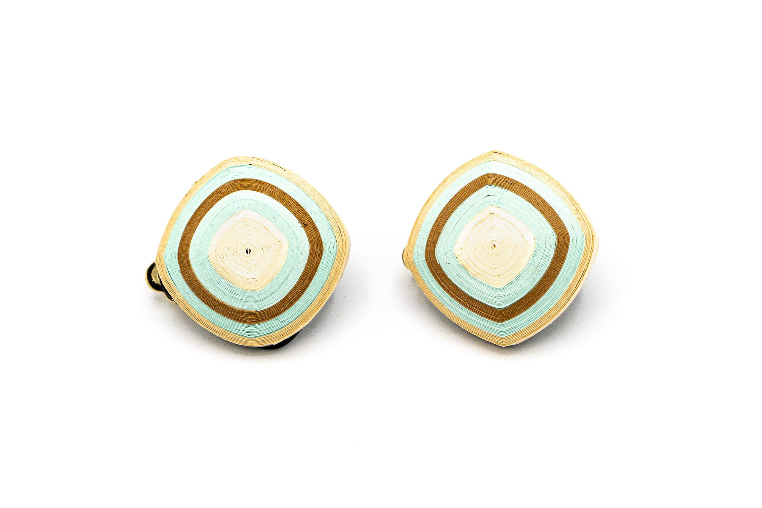 METAL AND PAPER EARRING