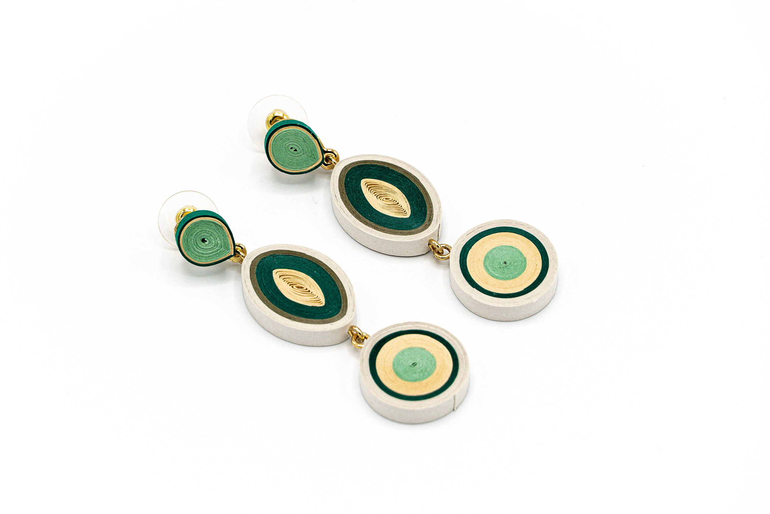 METAL AND PAPER EARRING