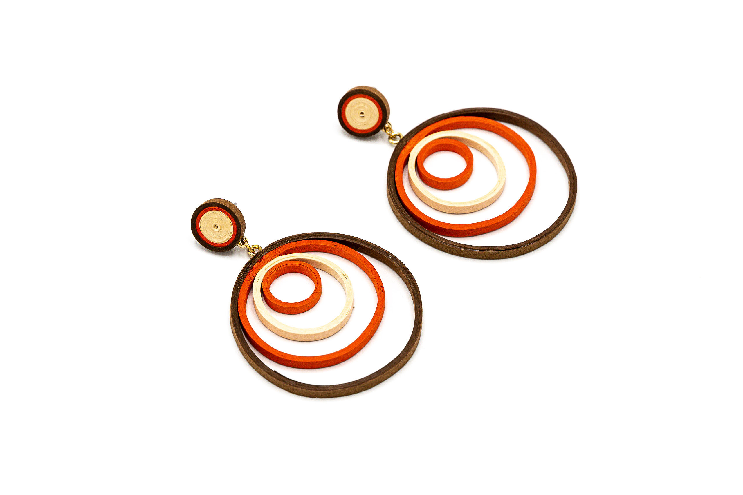 METAL AND PAPER EARRING