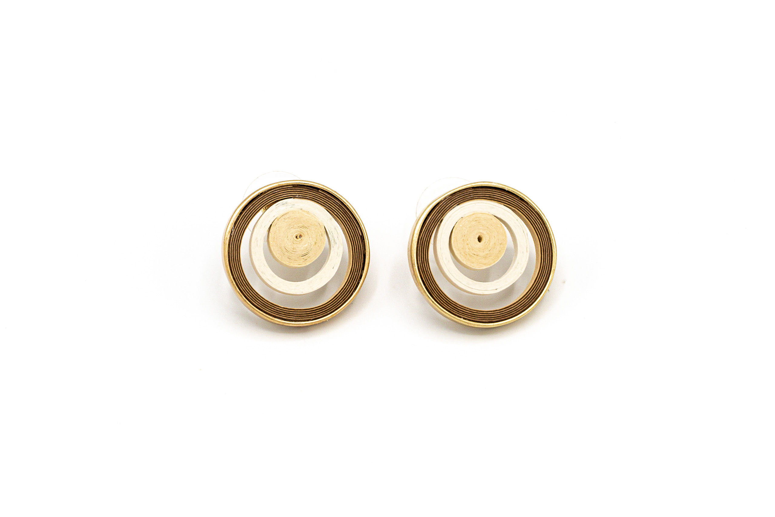 METAL AND PAPER EARRING