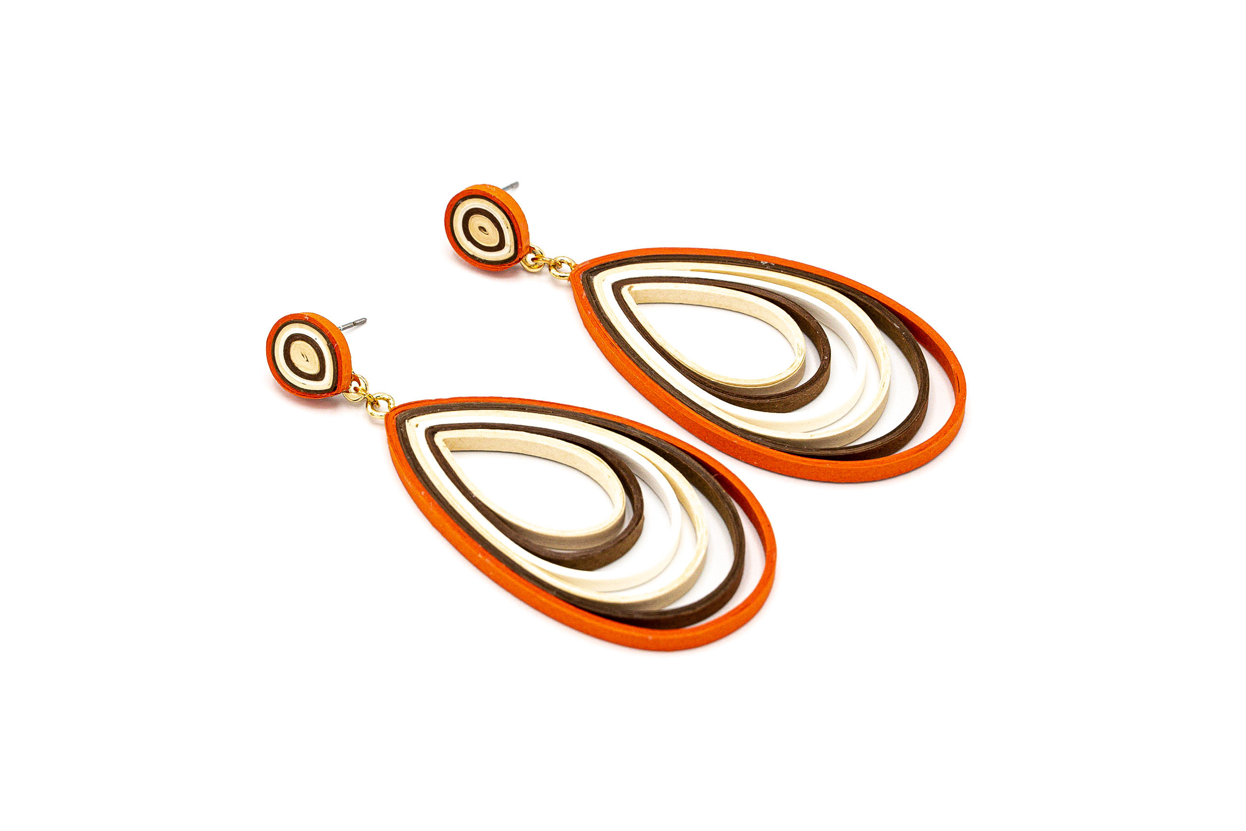 METAL AND PAPER EARRING