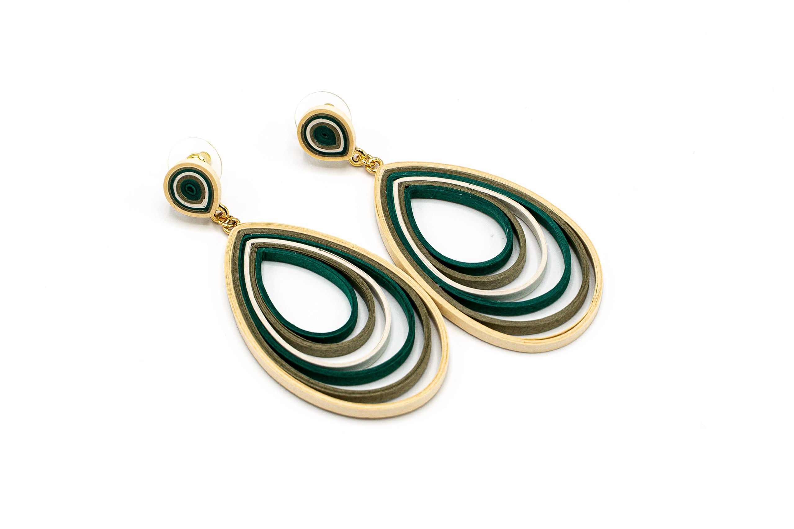 METAL AND PAPER EARRING