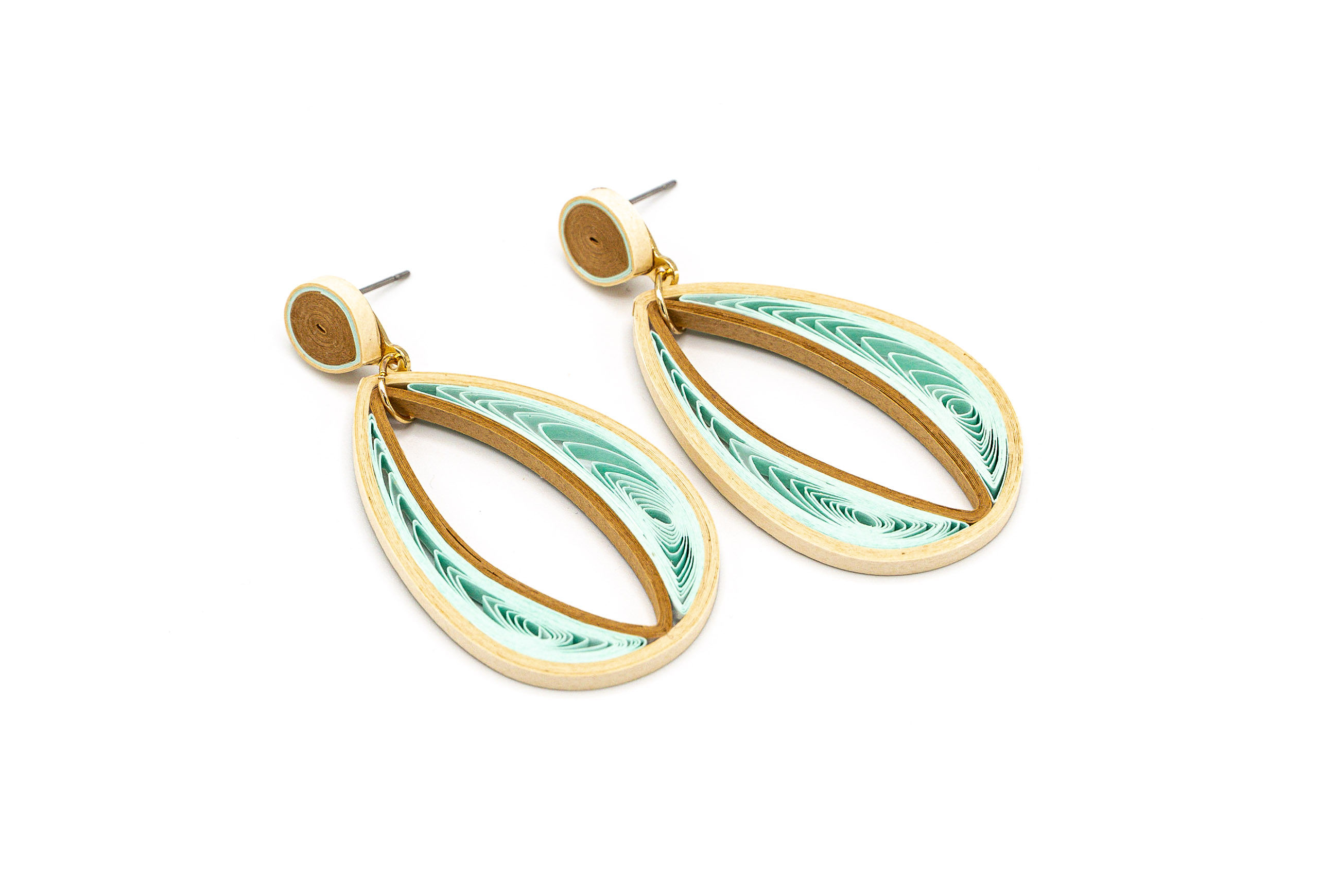 METAL AND PAPER EARRING