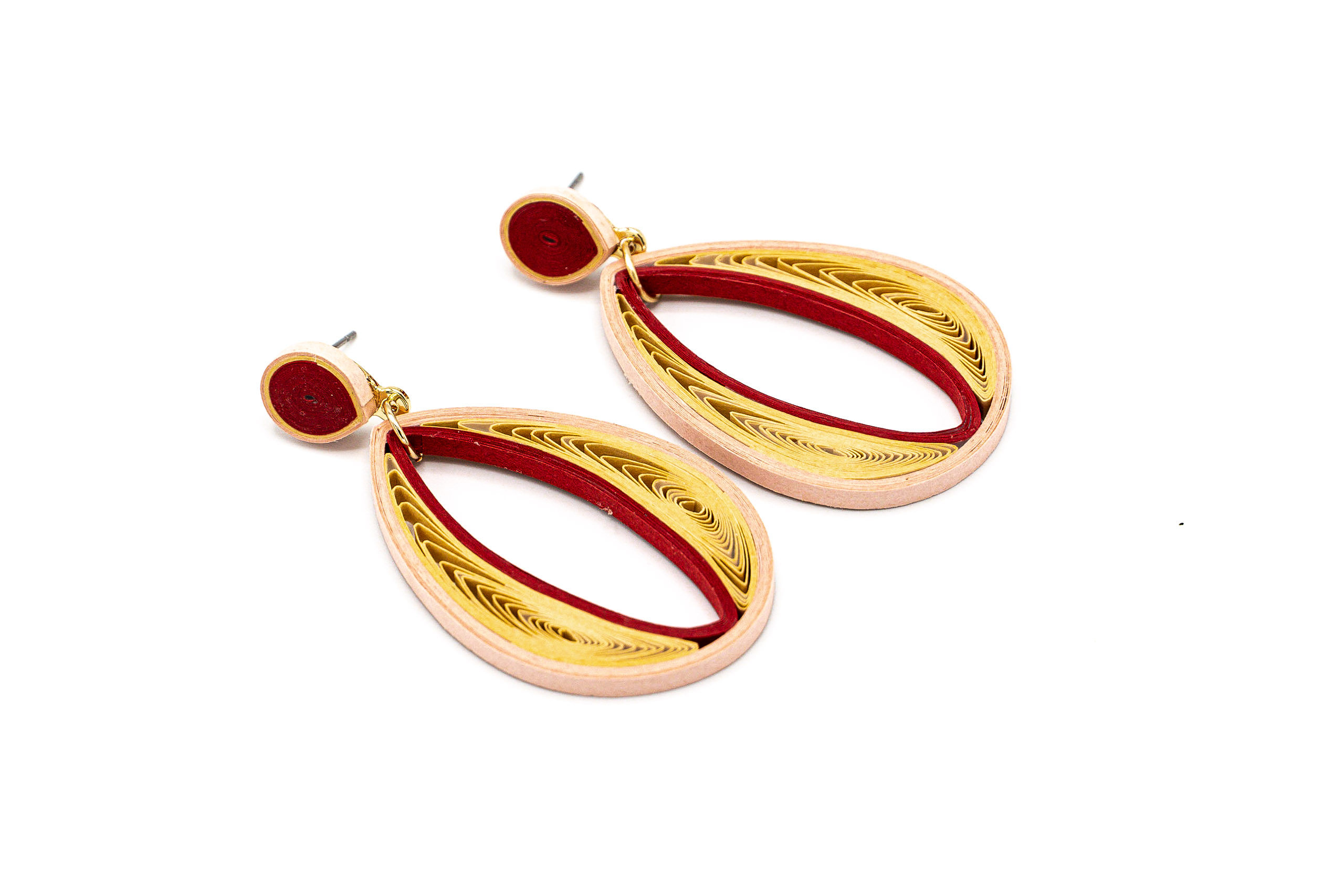 METAL AND PAPER EARRING