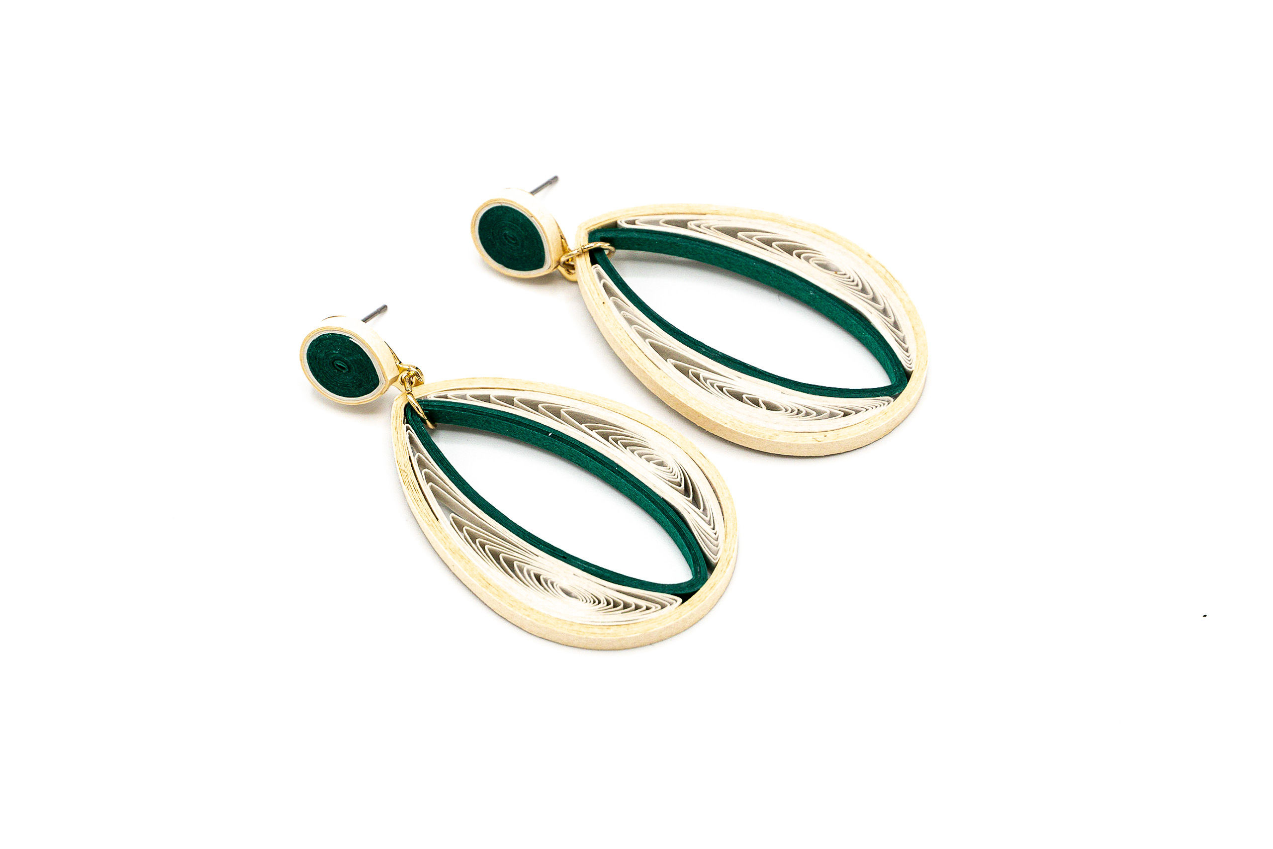 METAL AND PAPER EARRING