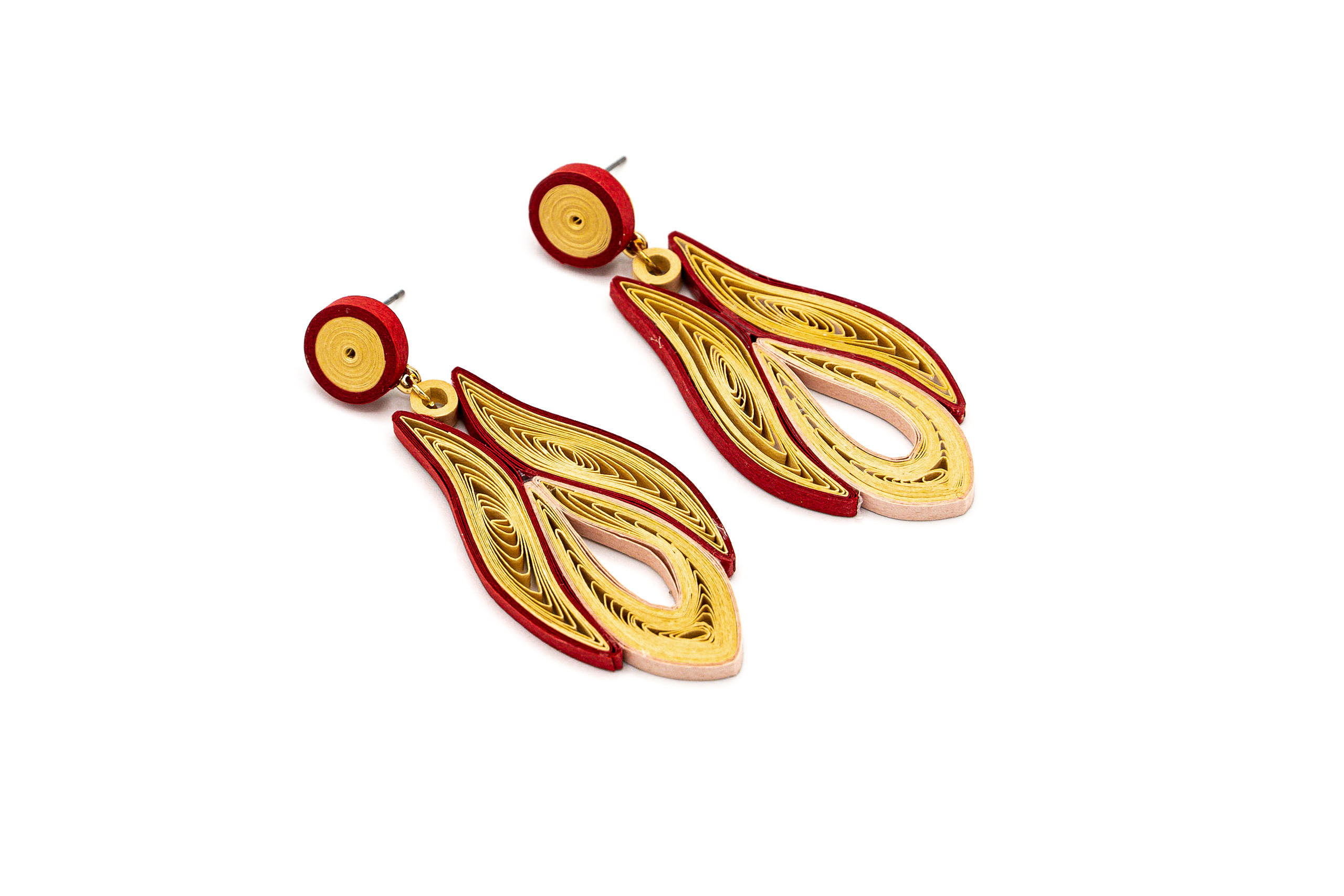 METAL AND PAPER EARRING