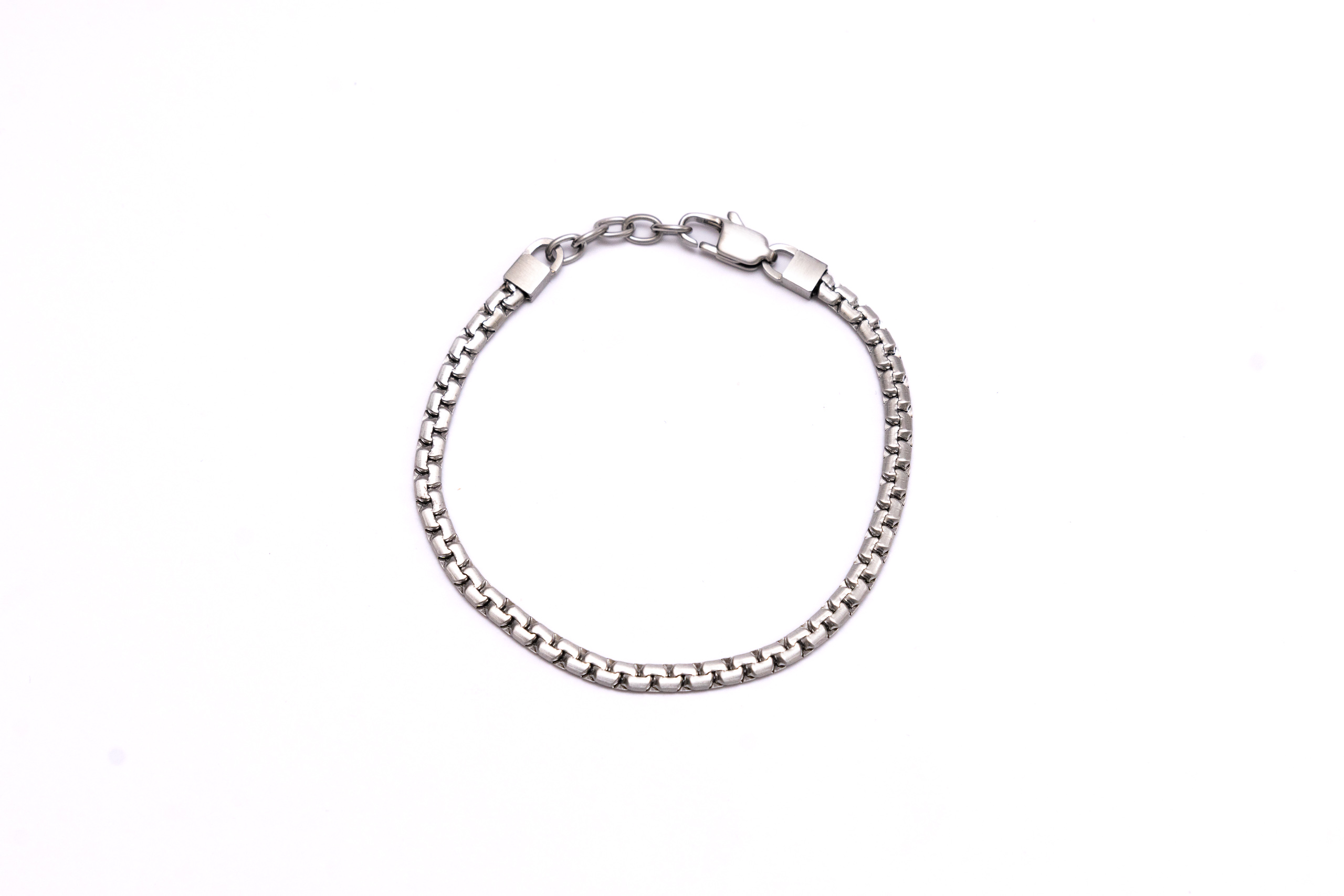 Bracciale uomo catena maglia piatta acciaio