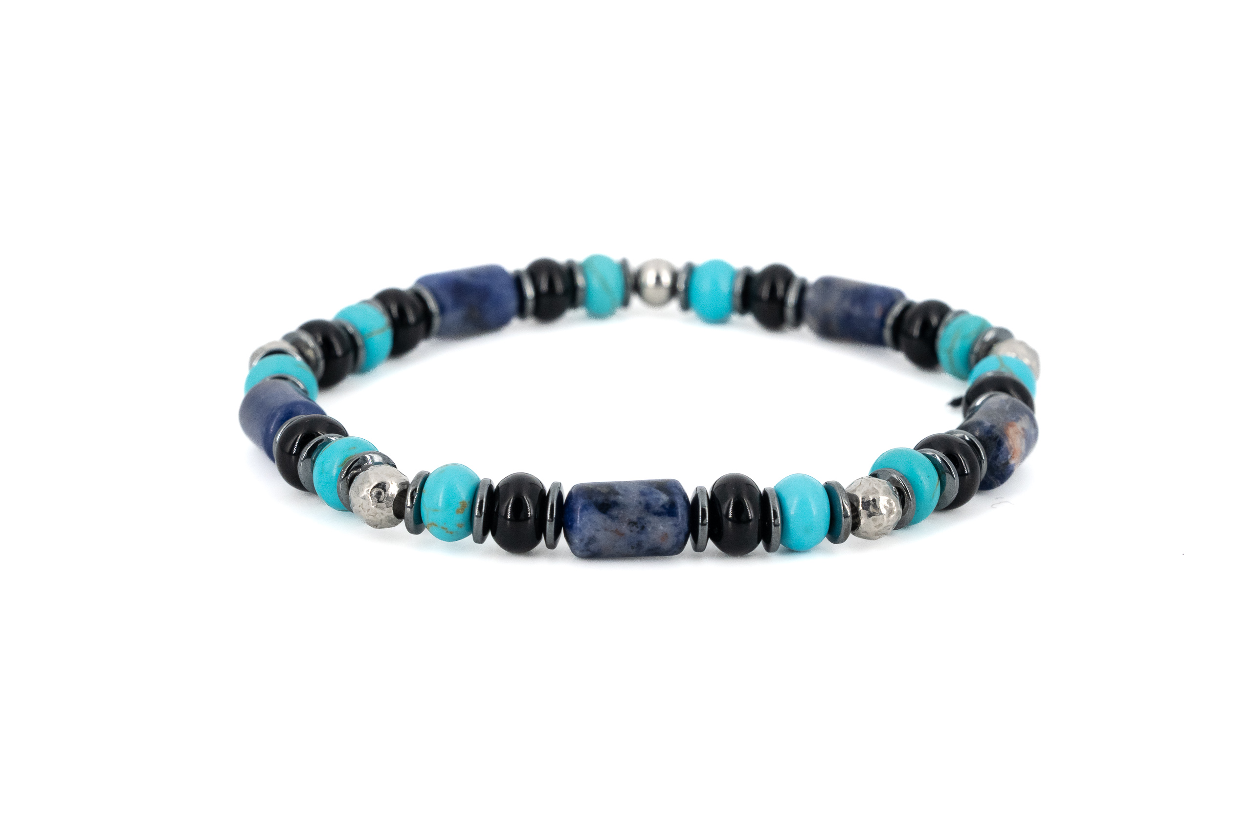 stainless steel and stone bracelet