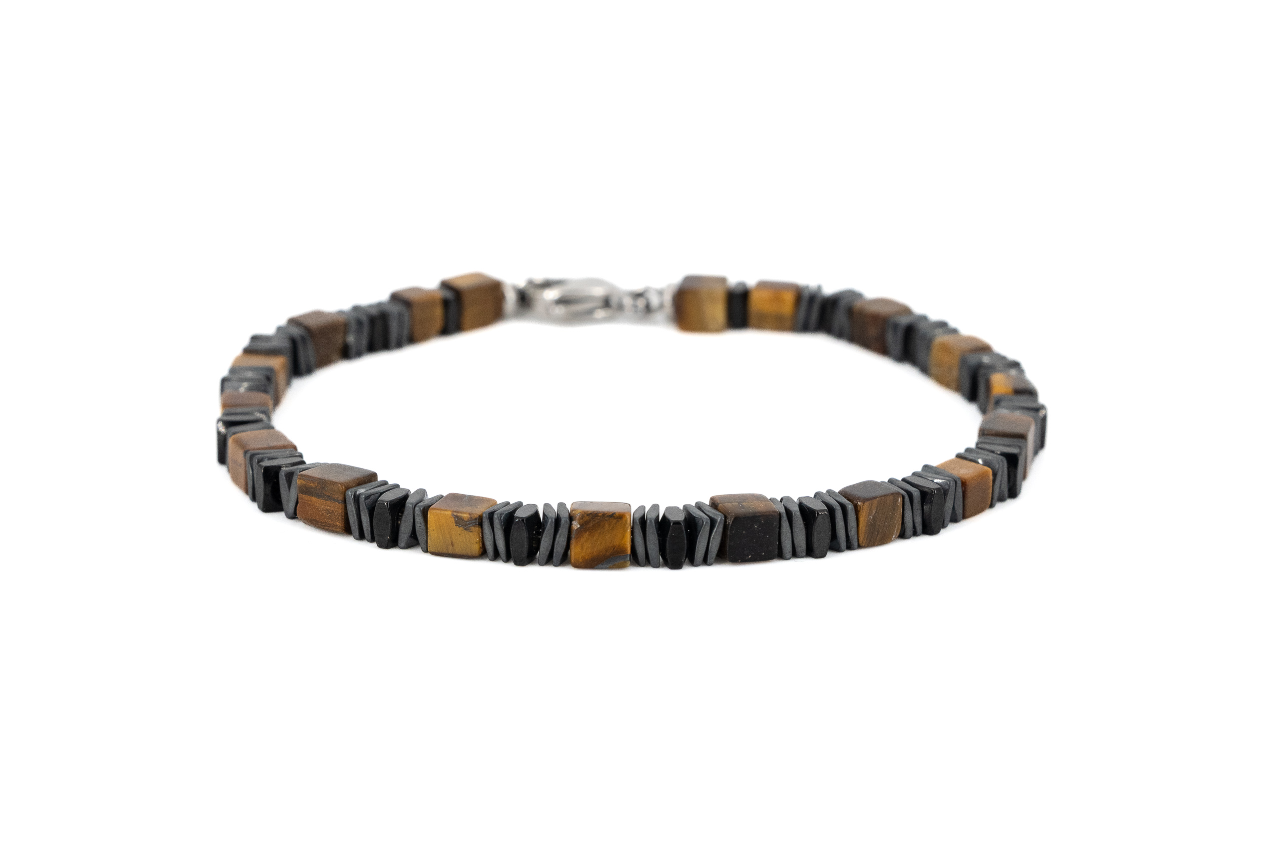 stainless steel and stone bracelet