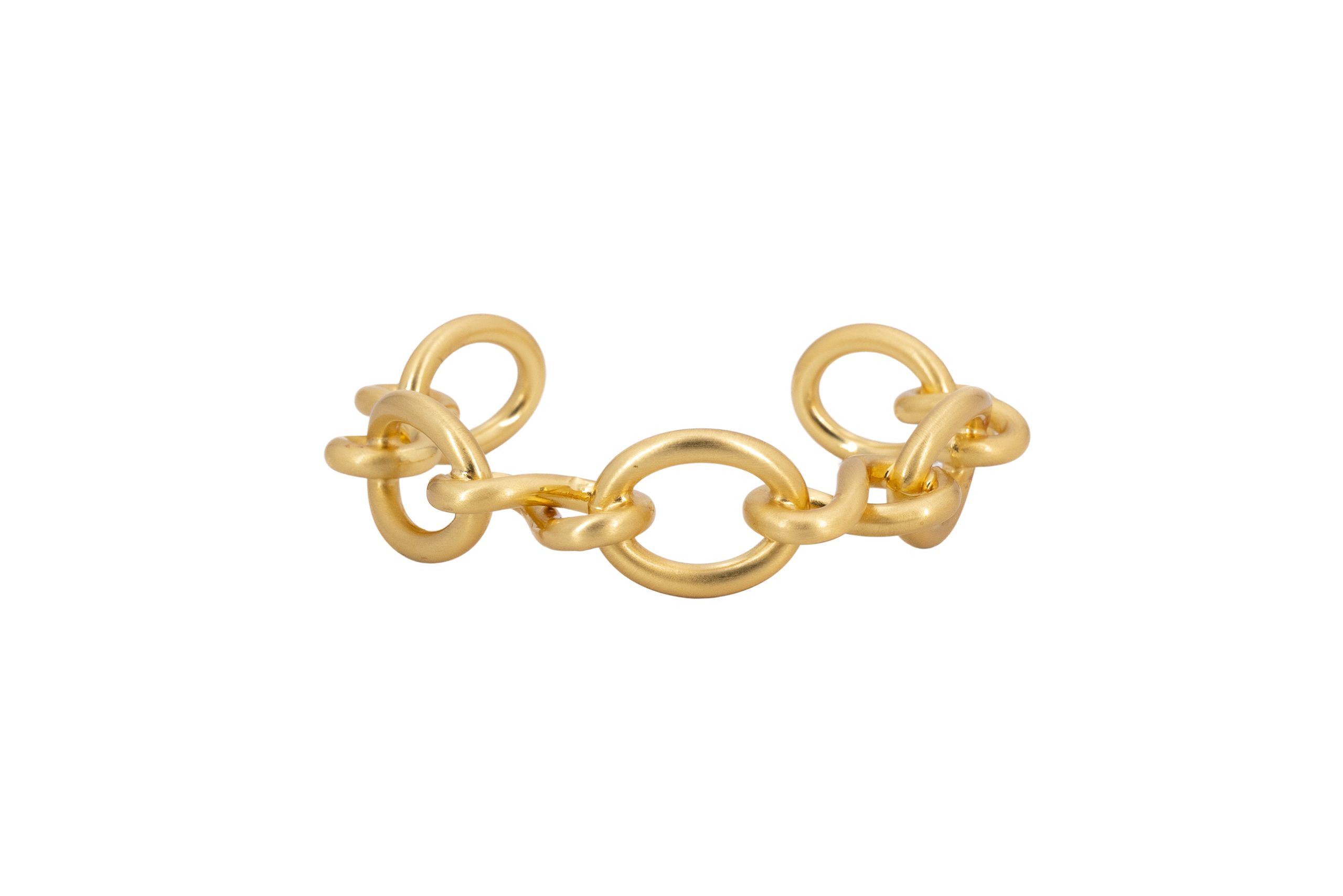 Brass bracelet onda incrocio