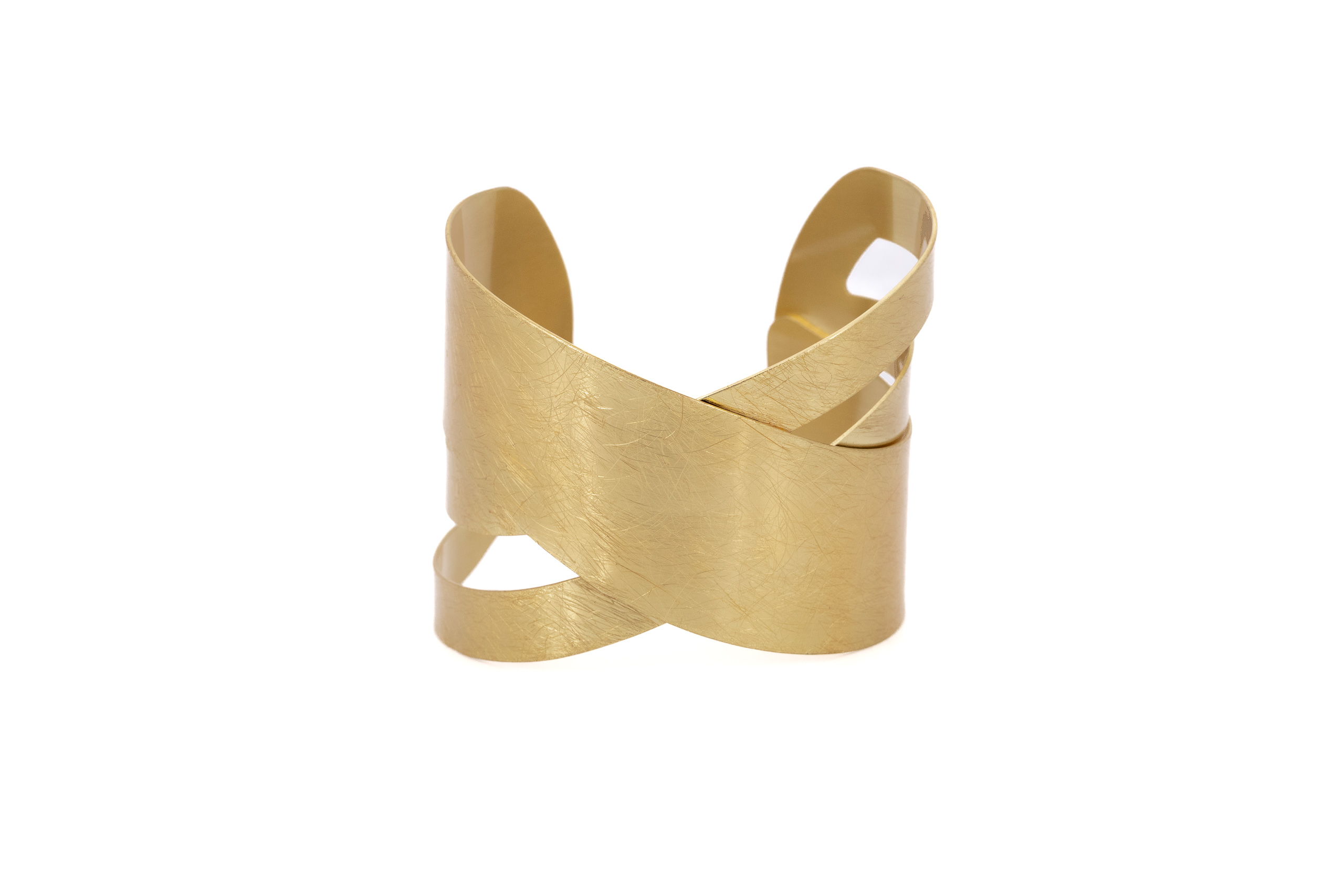 Bracciale ottone incrocio