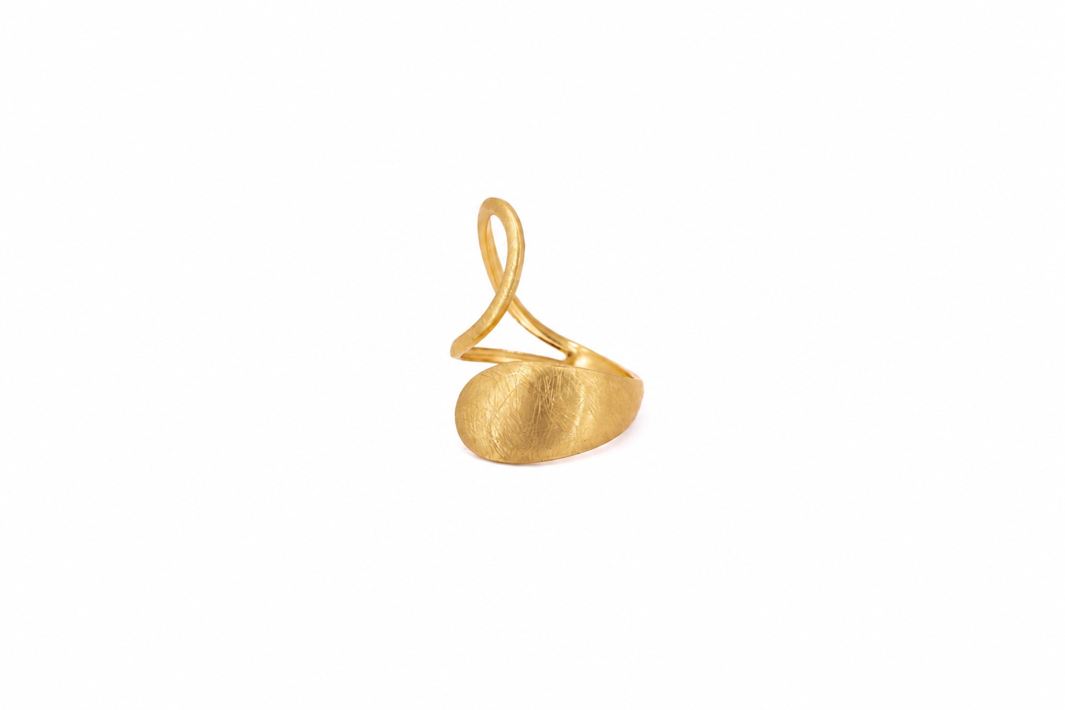 Anello ottone doppia goccia