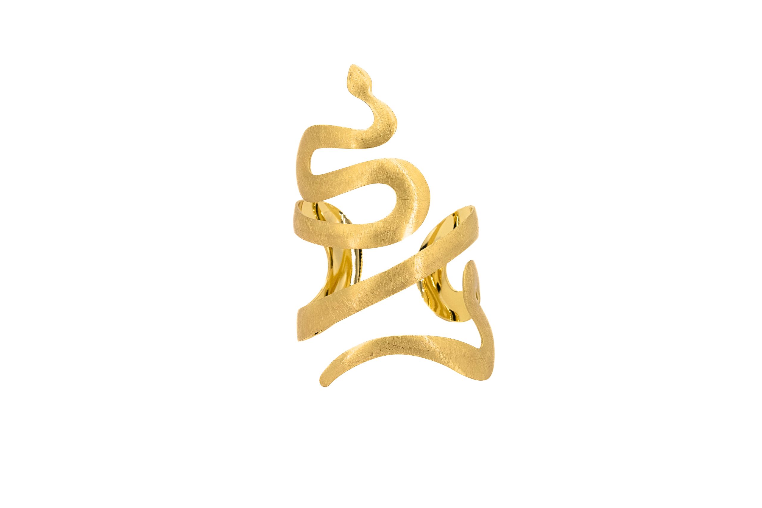 Bracciale ottone fascia serpente