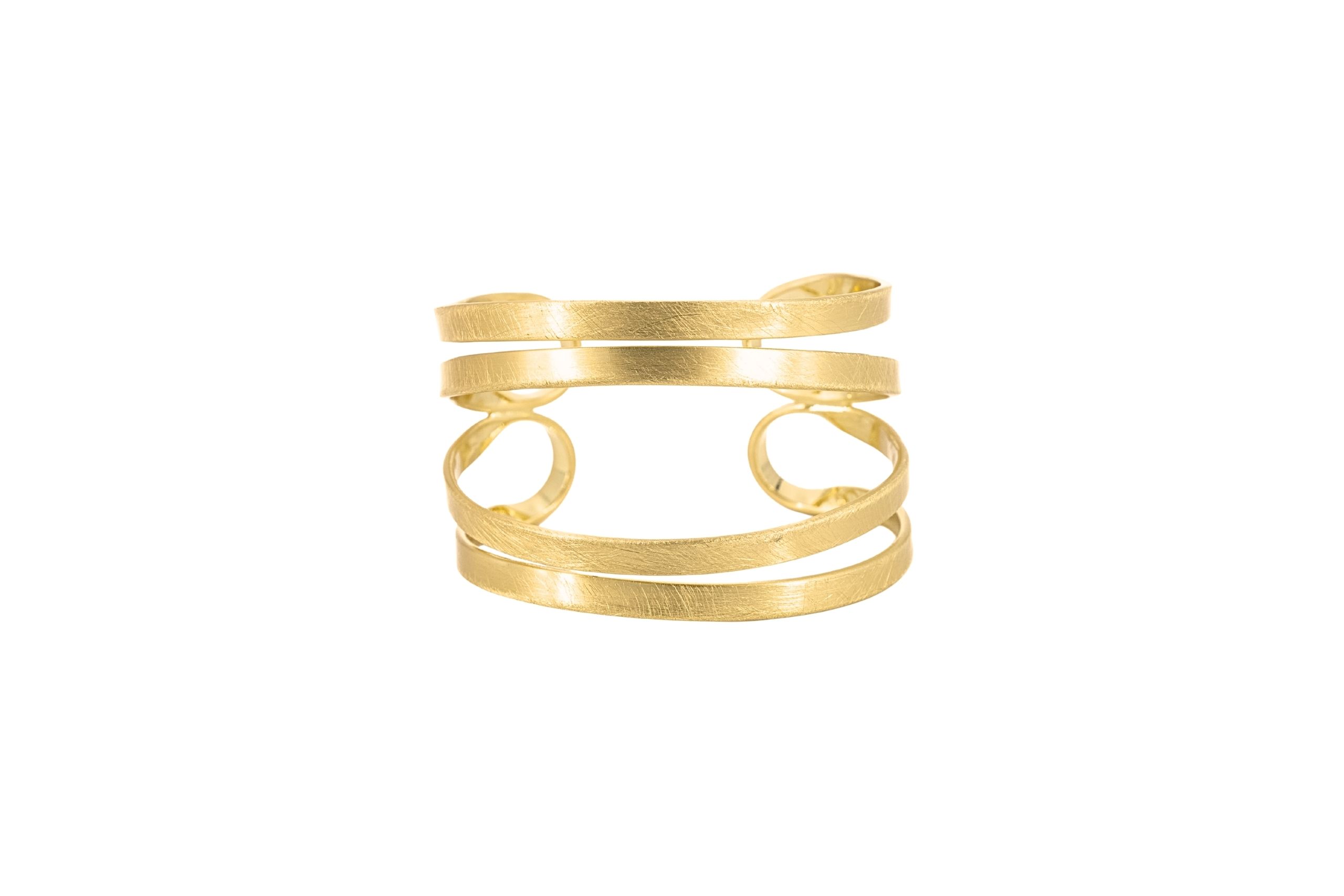 Bracciale ottone fascia quattro giri