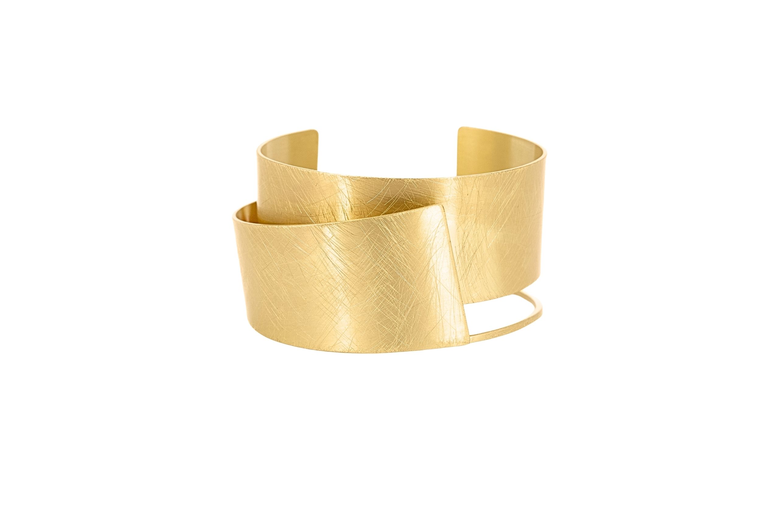 Bracciale ottone due fasce sovrapposte