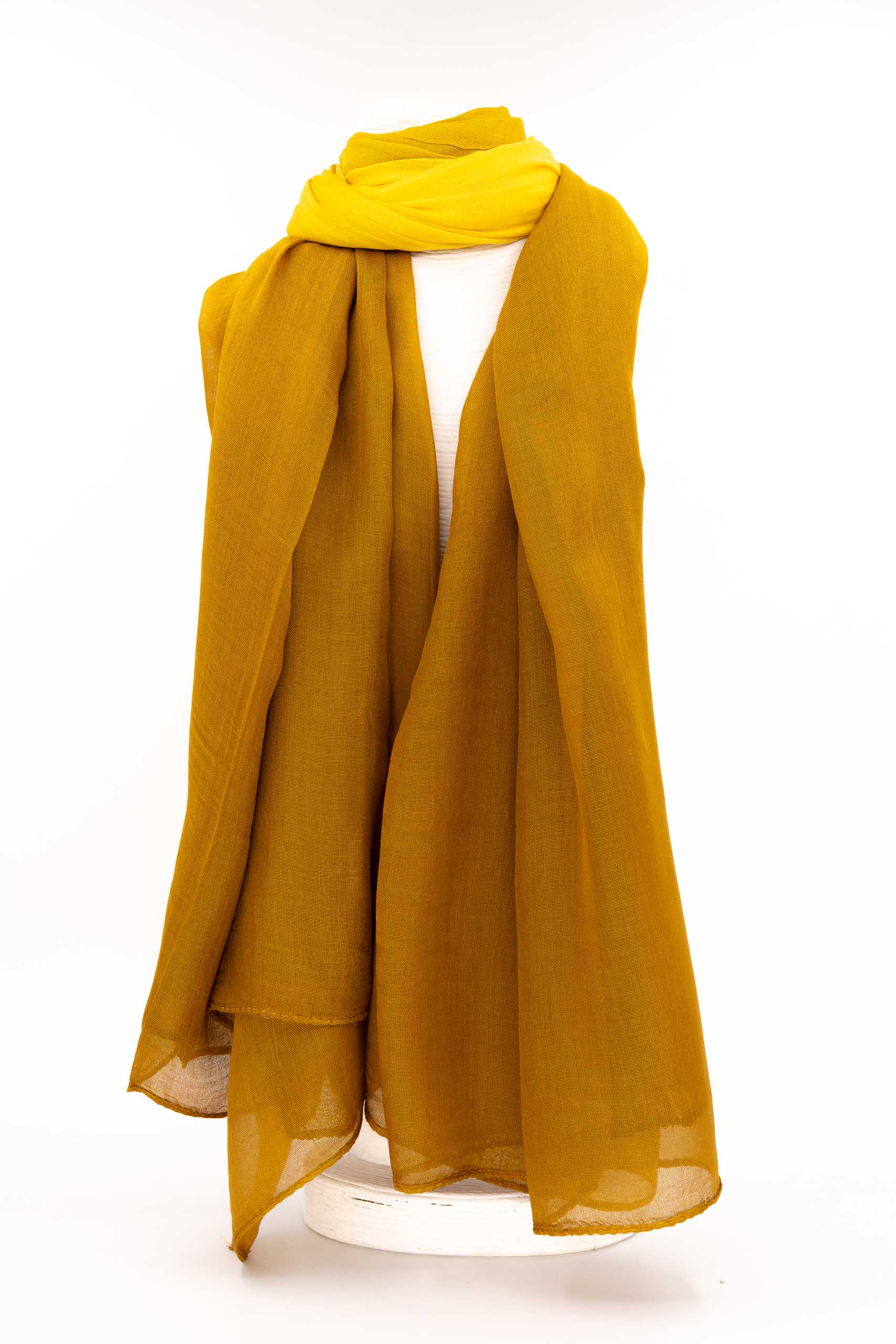 Sciarpa modal grande 100x180 sfumatura gialla