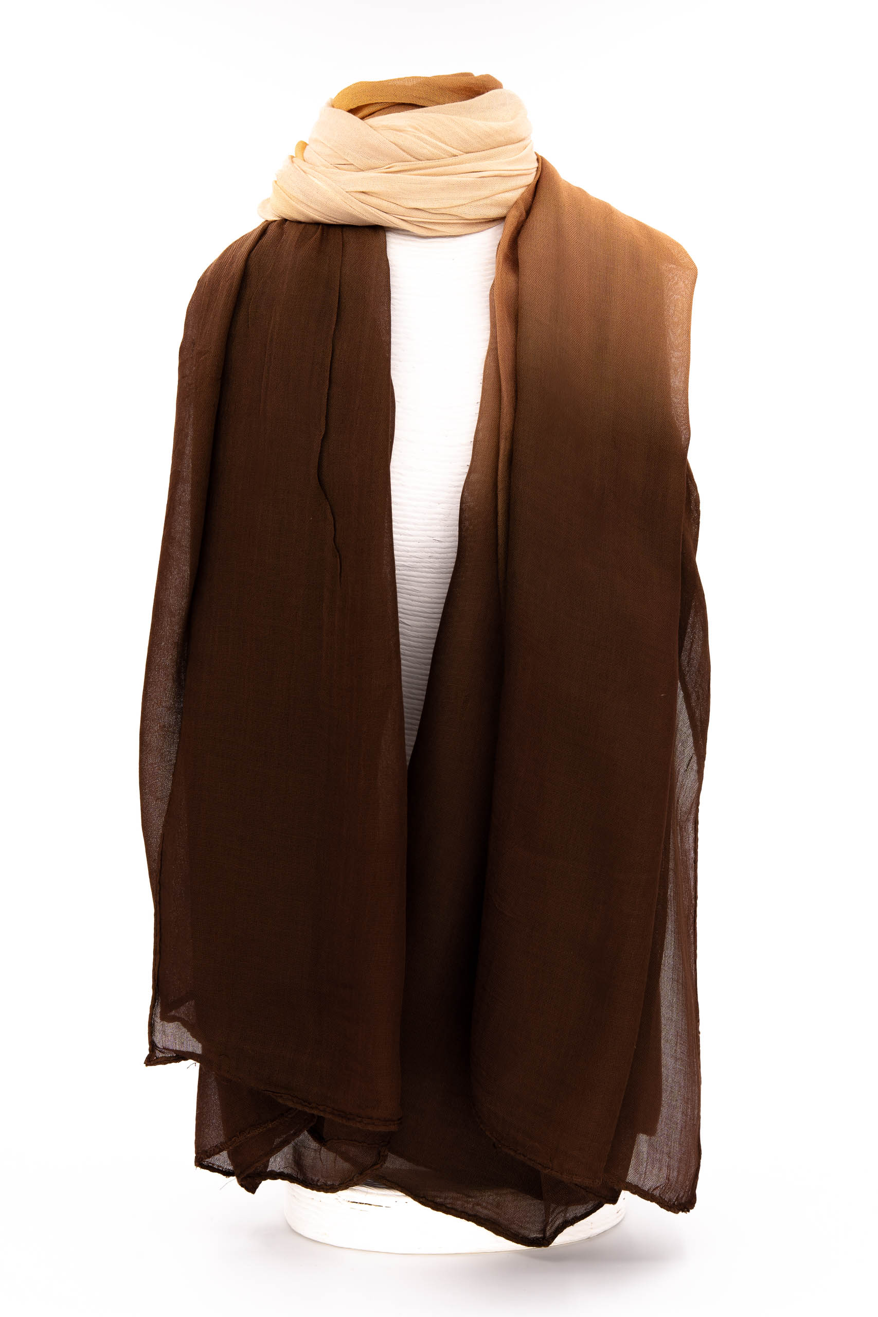 Sciarpa modal grande 100x180 sfumatura marrone