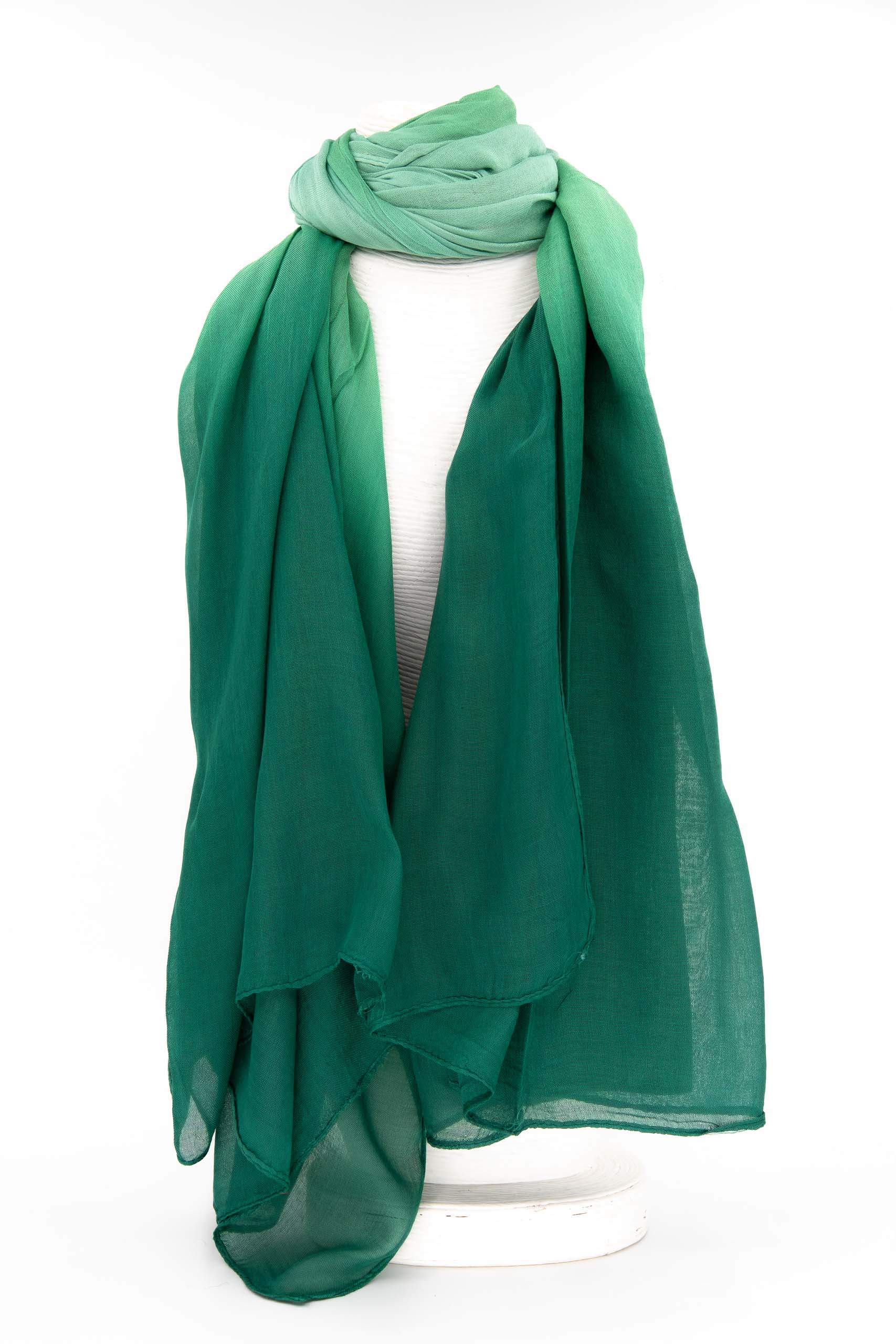 Sciarpa modal grande 100x180 sfumatura verde