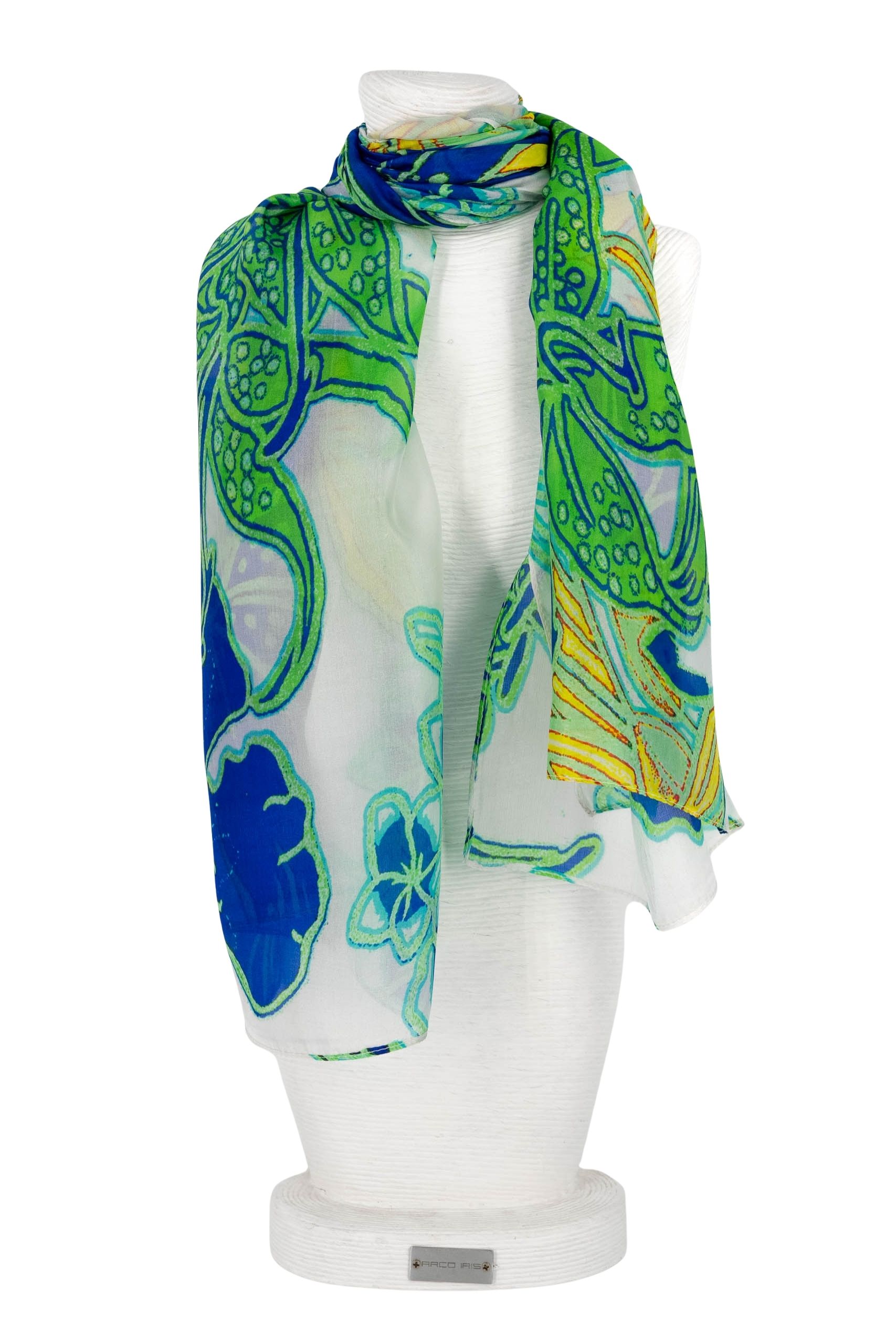 Sciarpa seta piccola 50x180 disegno fiori