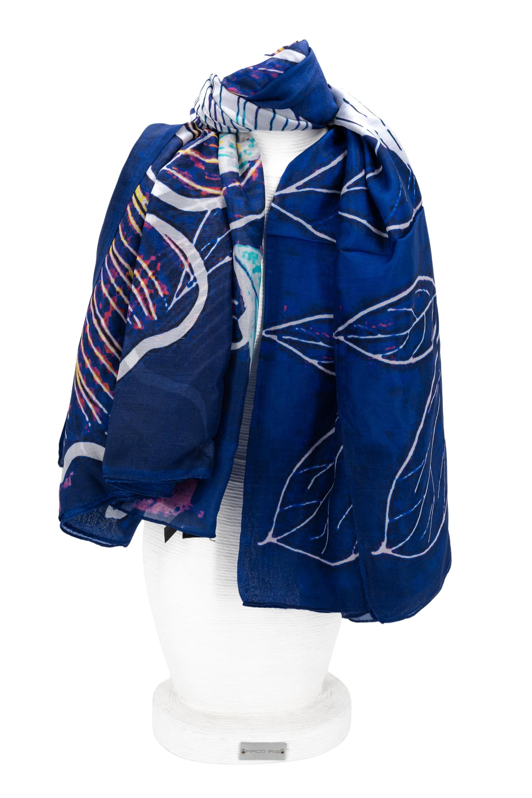 Sciarpa seta grande 100x180 disegno fiori