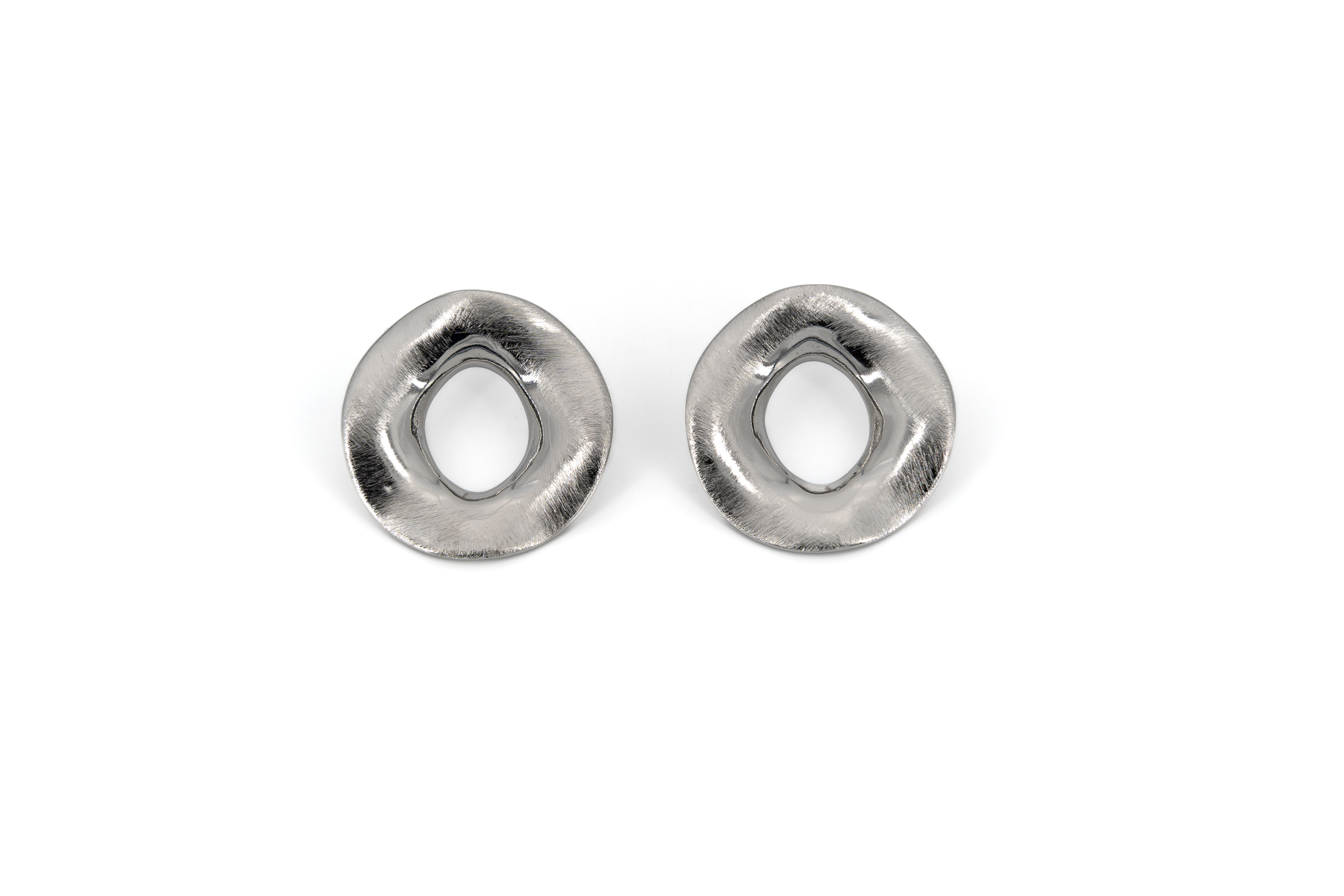 Orecchini acciaio cerchio piatto