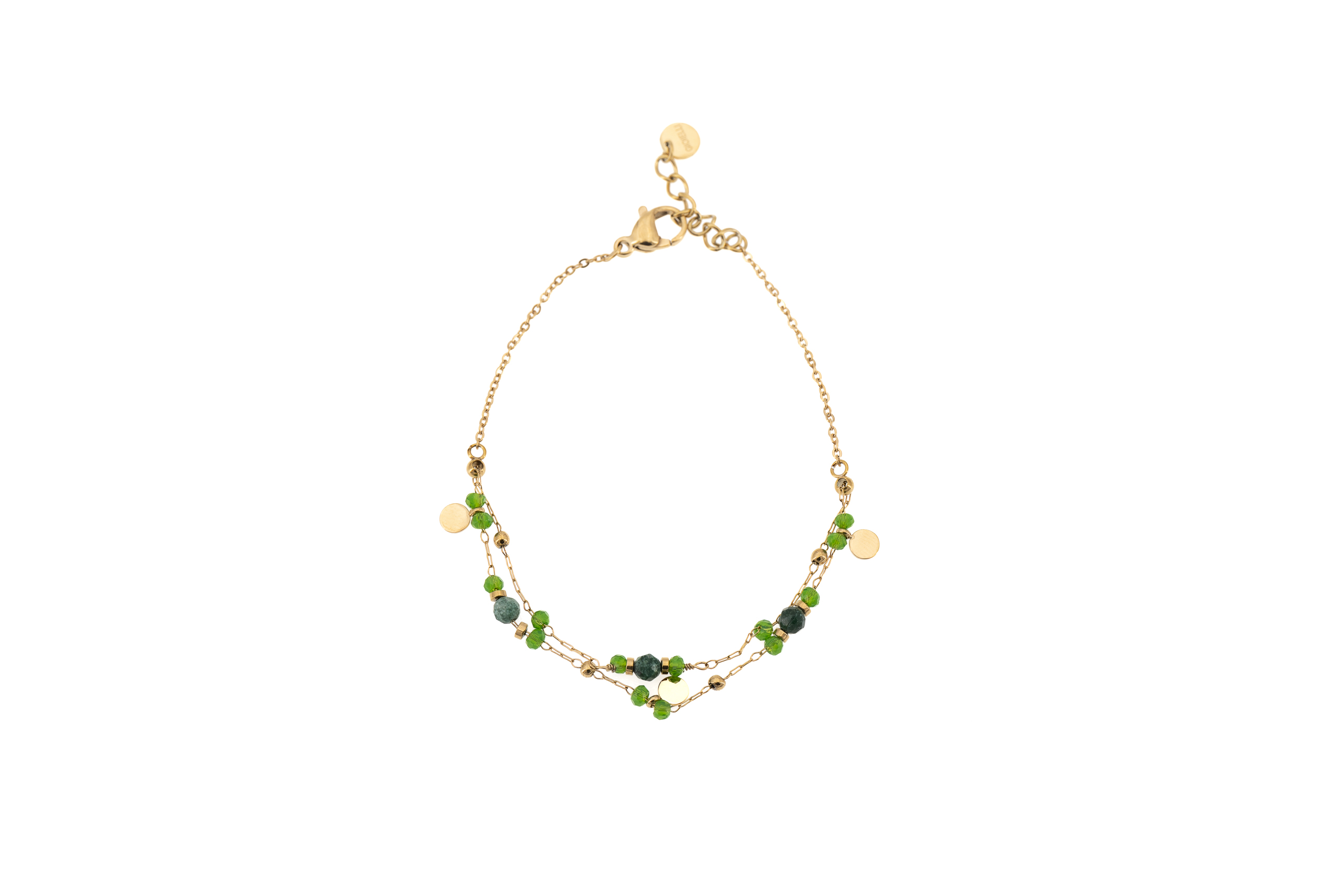 steel bracelet and stone