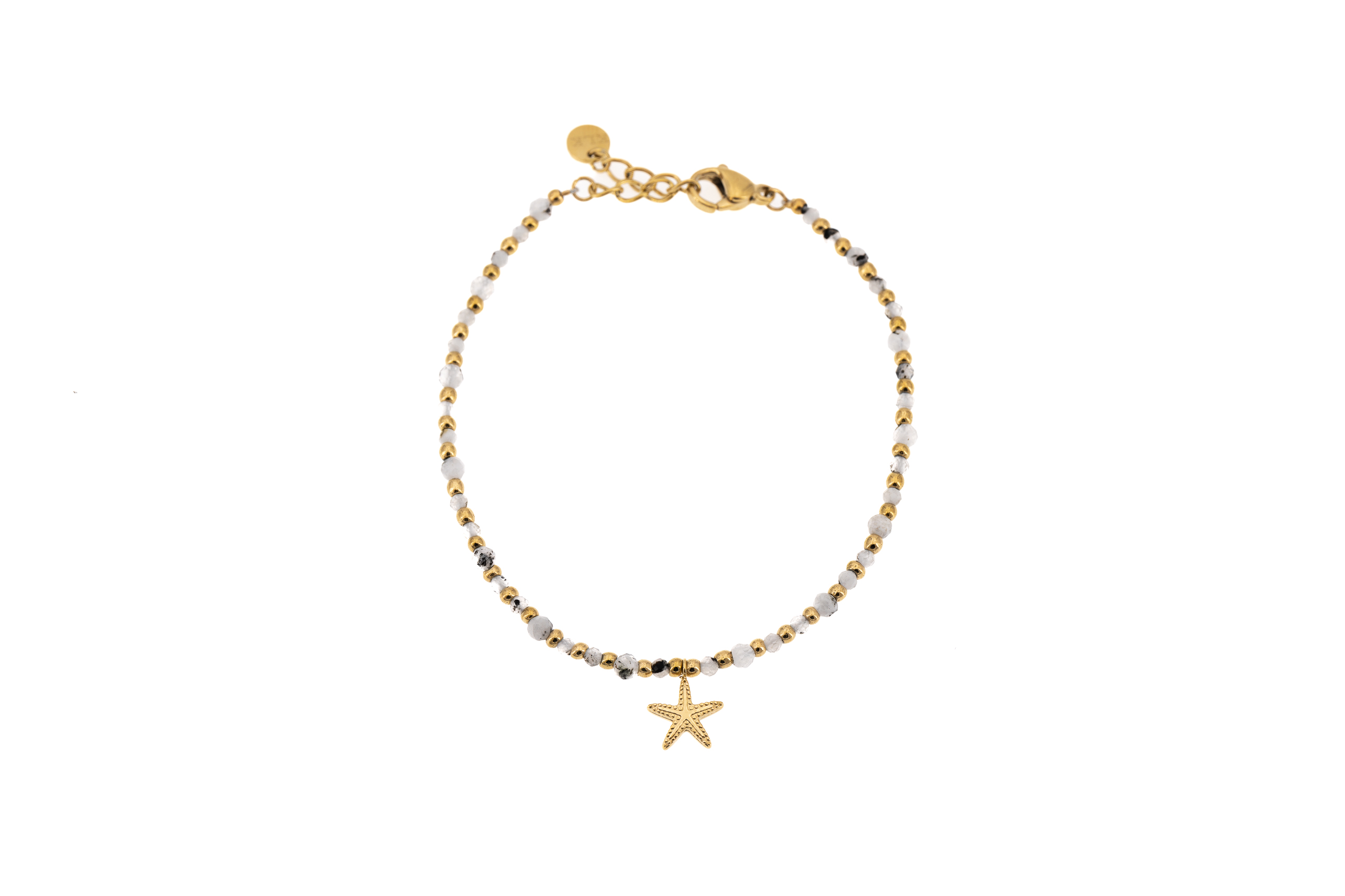 stainless steel bracelet and stone