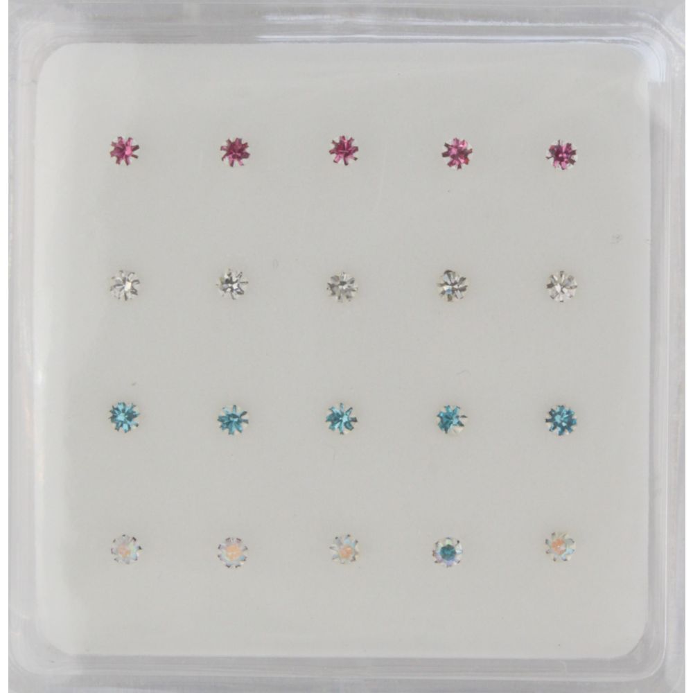 ORECCHINO DA NASO ARGENTO 2.0MM COLOR MIX - CONF. DA 20