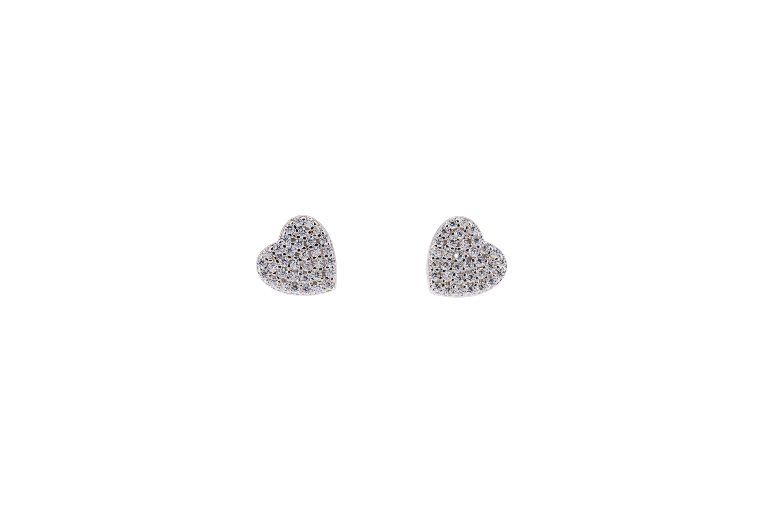 silver earring with zircona