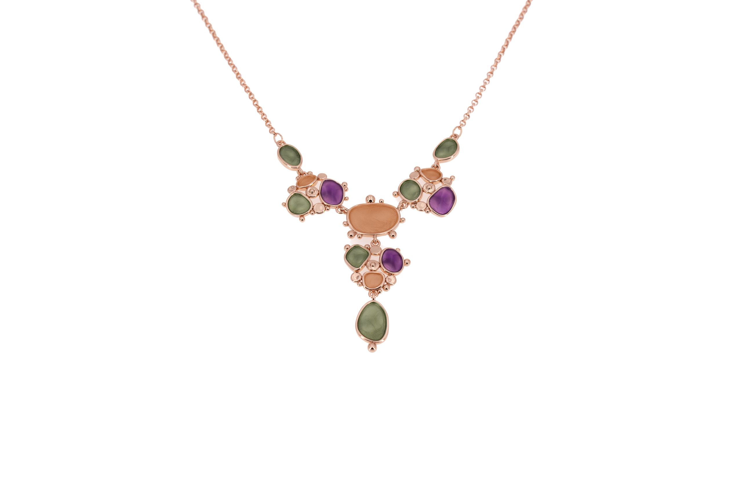 Collana catena corta y zama multi formine