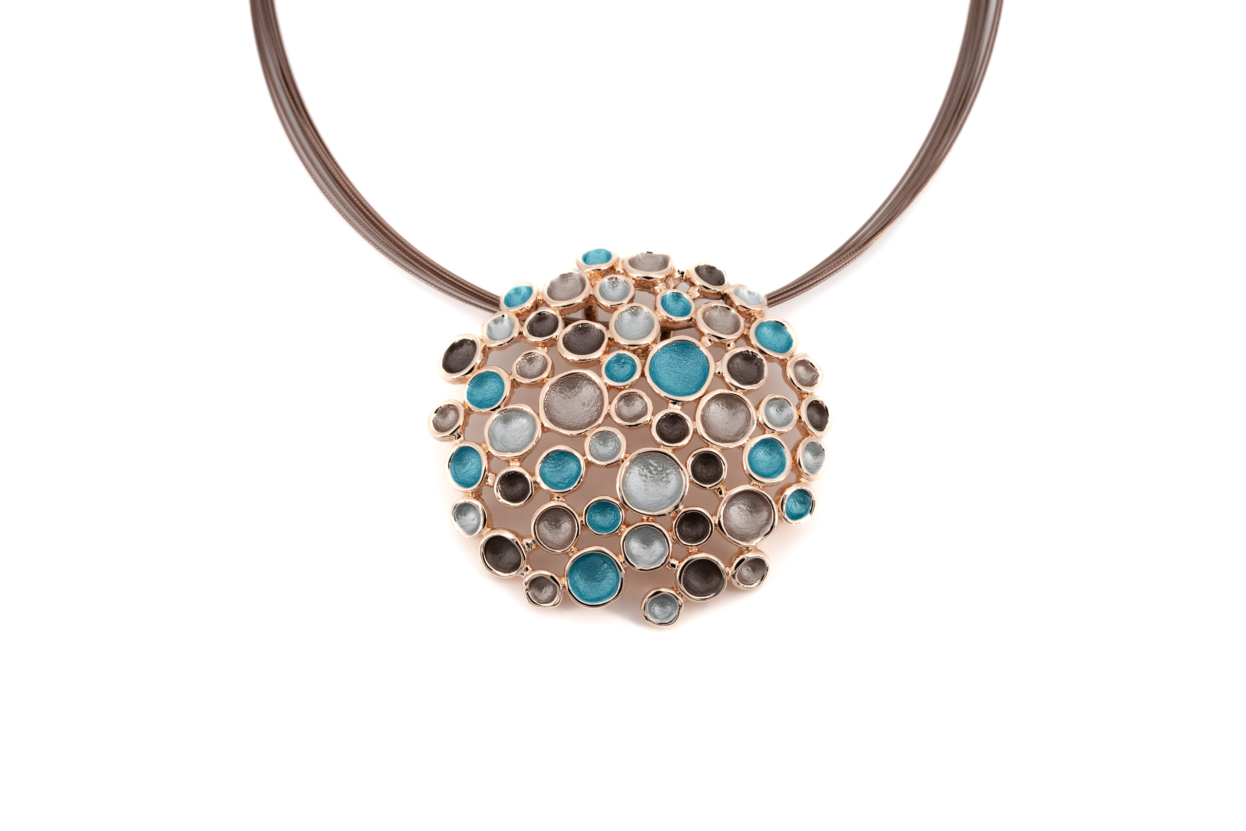 Collana fili acciaio corta zama multi tondini