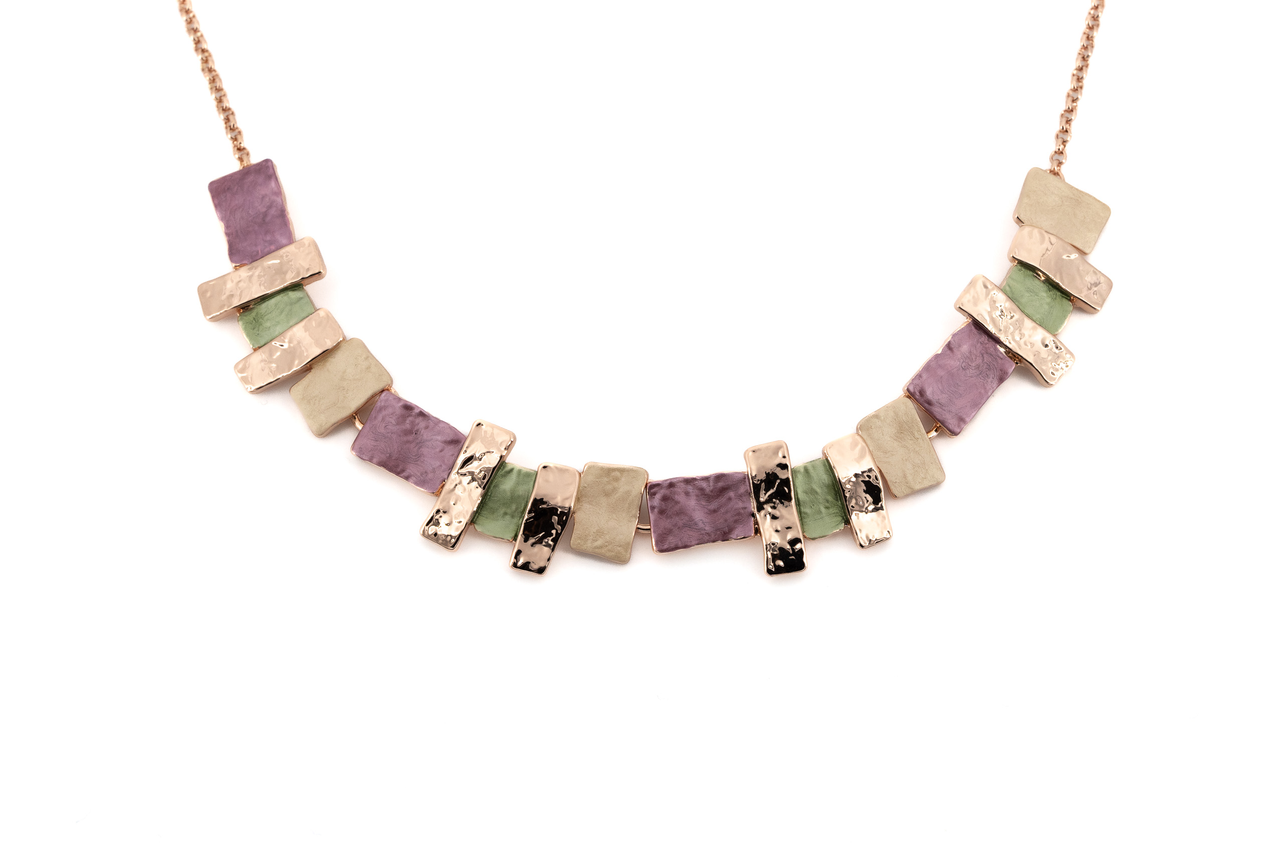 Collana catena corta zama multi barrette