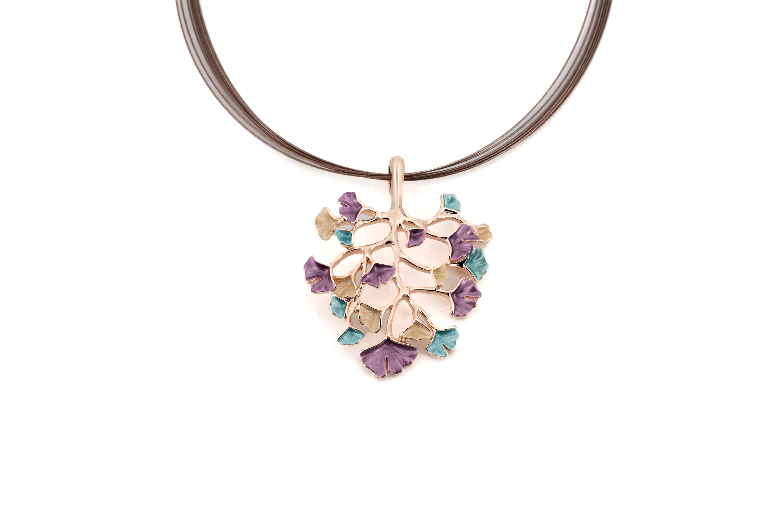 zamak necklace foglie gingko