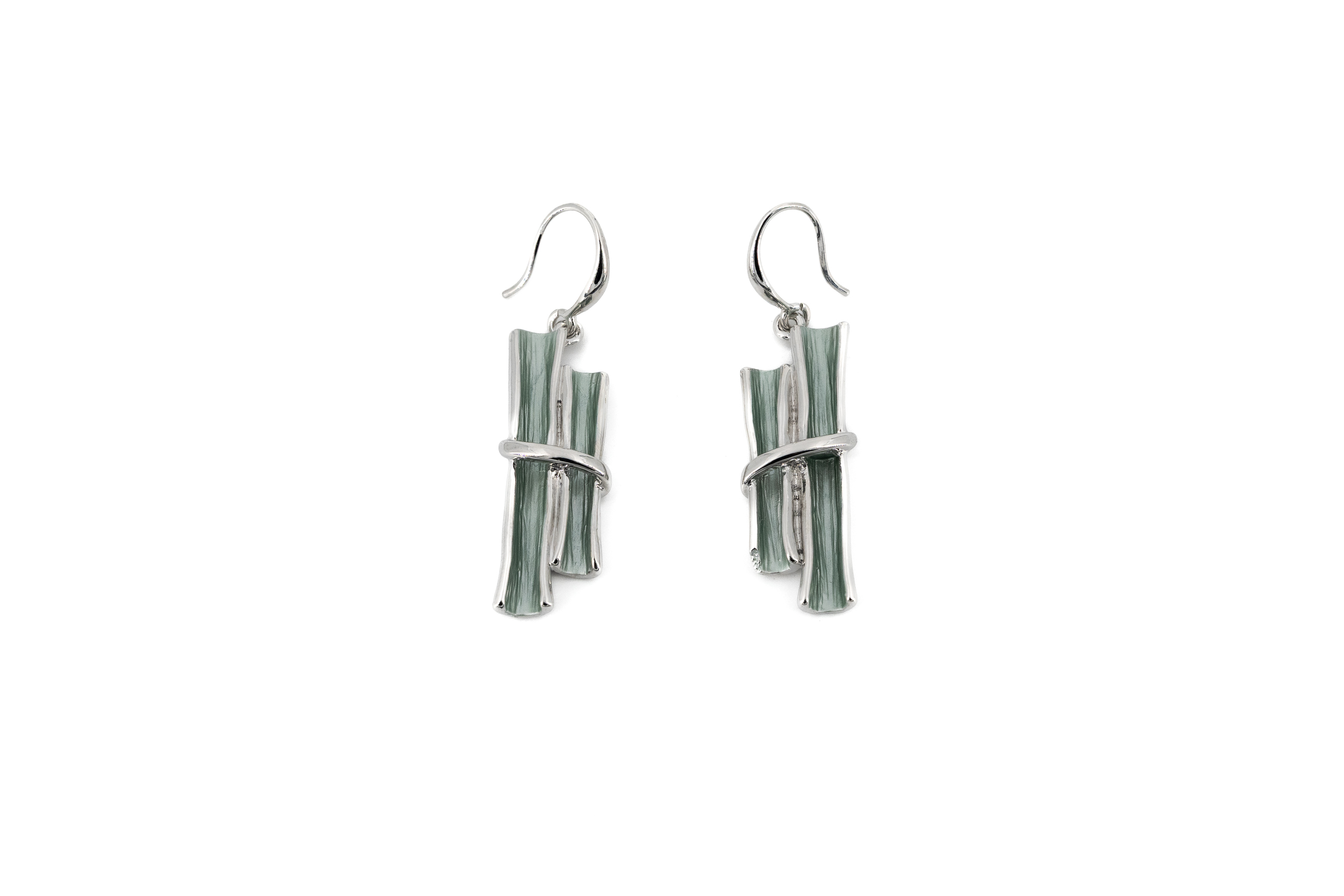 Orecchini zama due barrette verticali unite