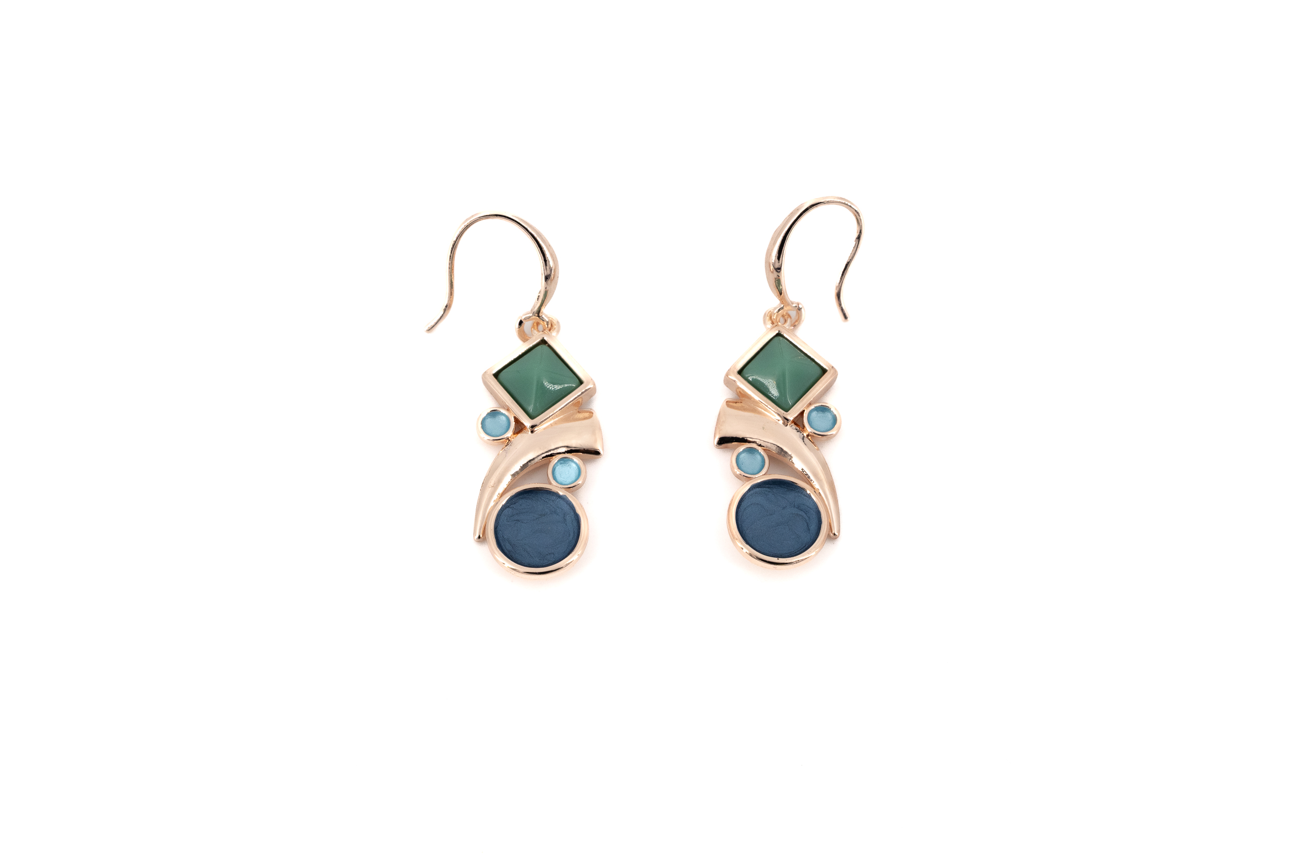 Orecchini zama due virgole con formine