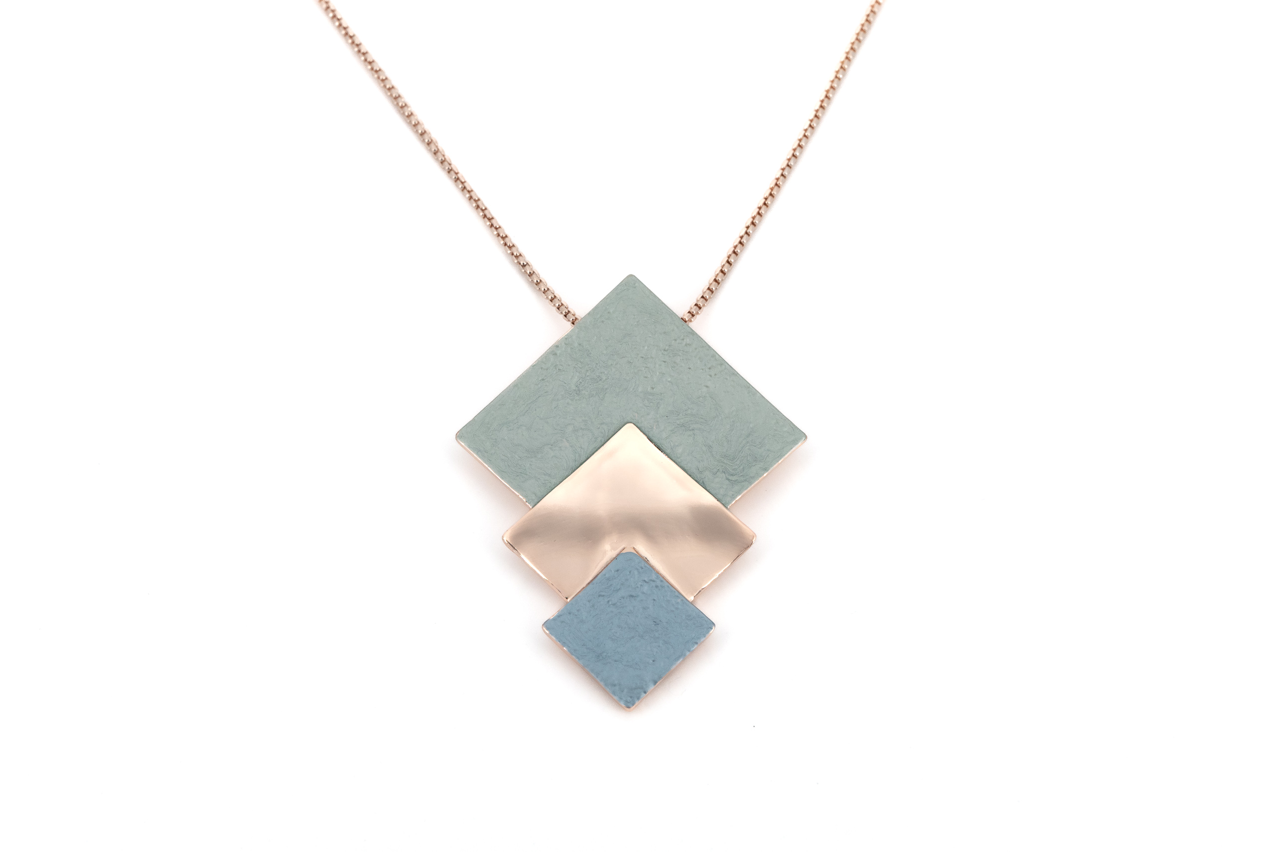 zamak necklace tre rombi