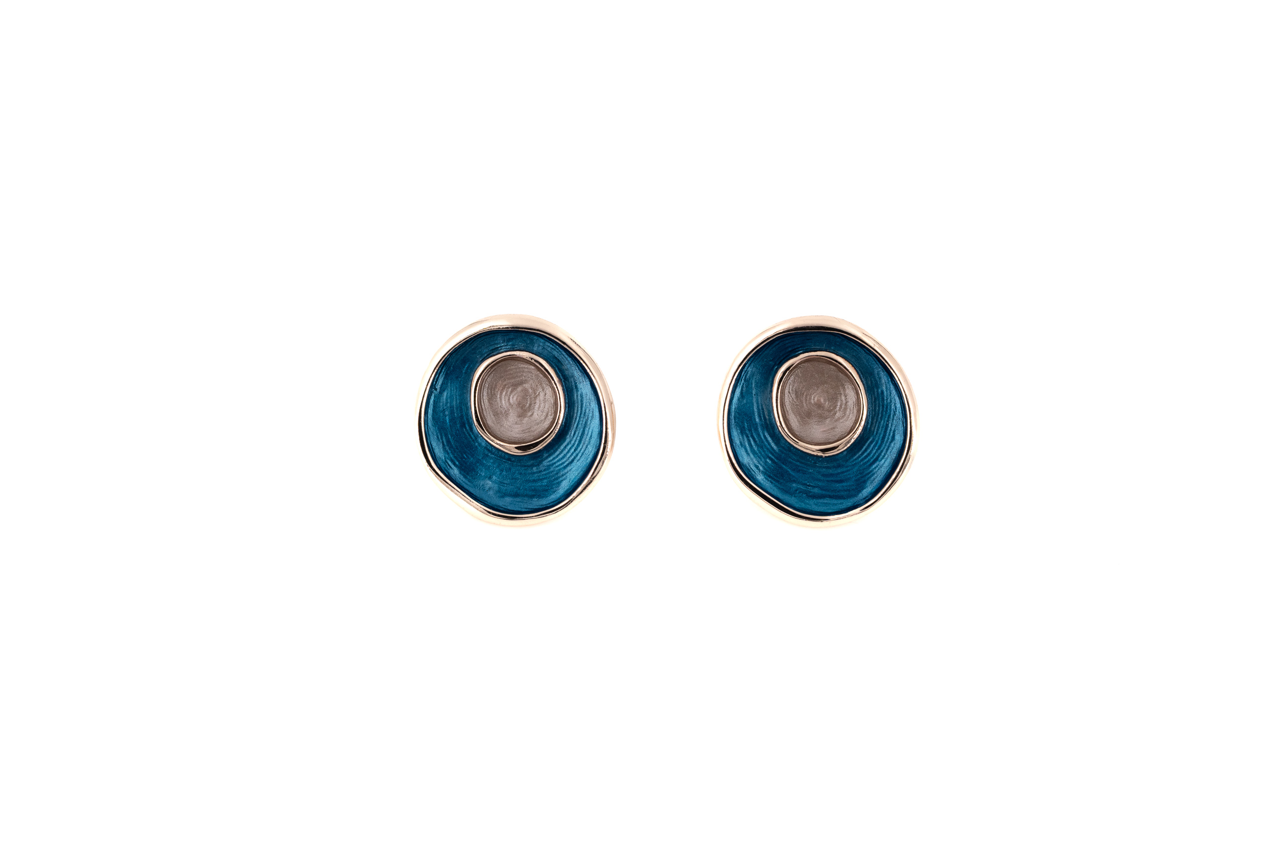 Orecchini zama doppio tondo a rilievo