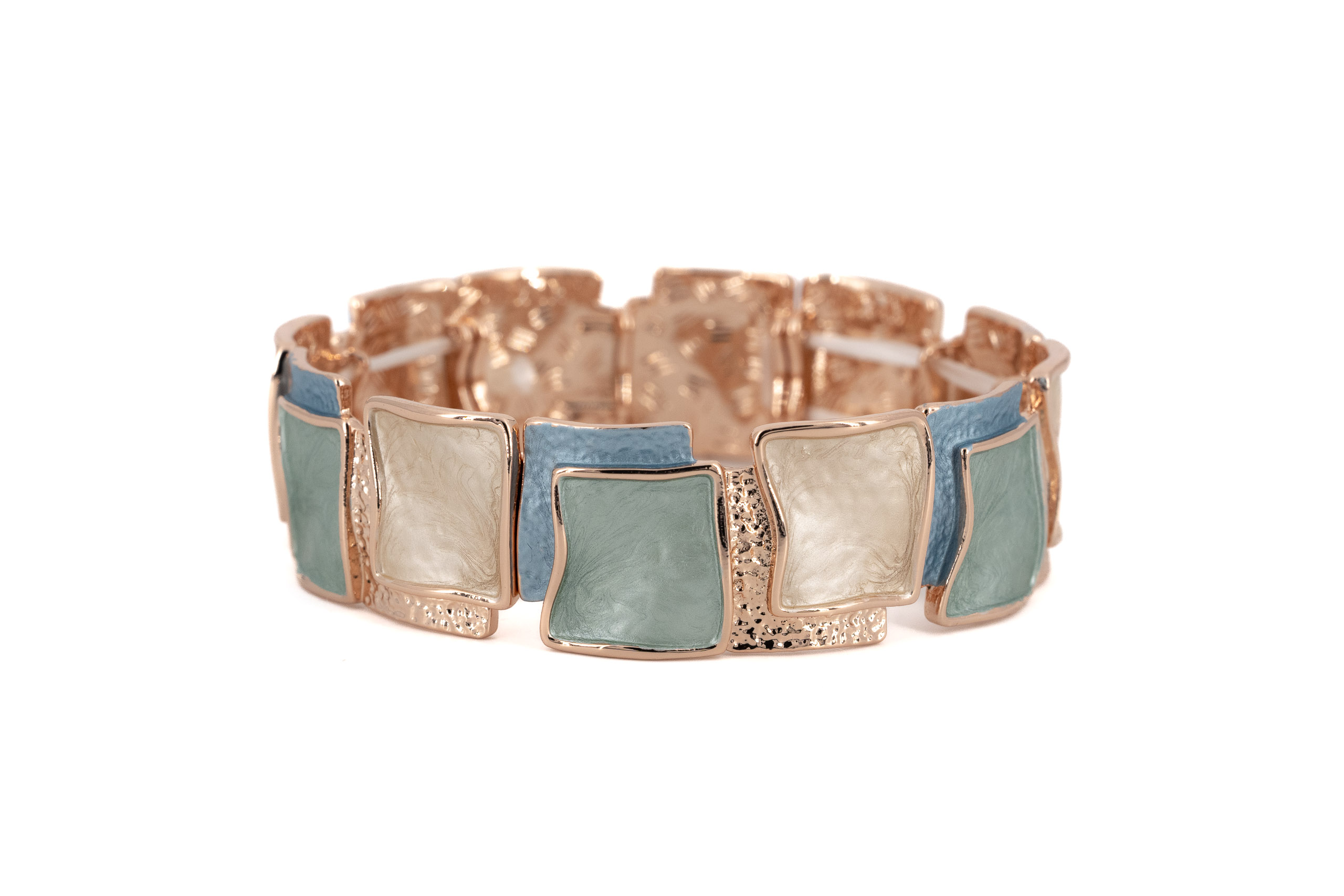 Bracciale zama multi quadri stilizzati sovrapposti