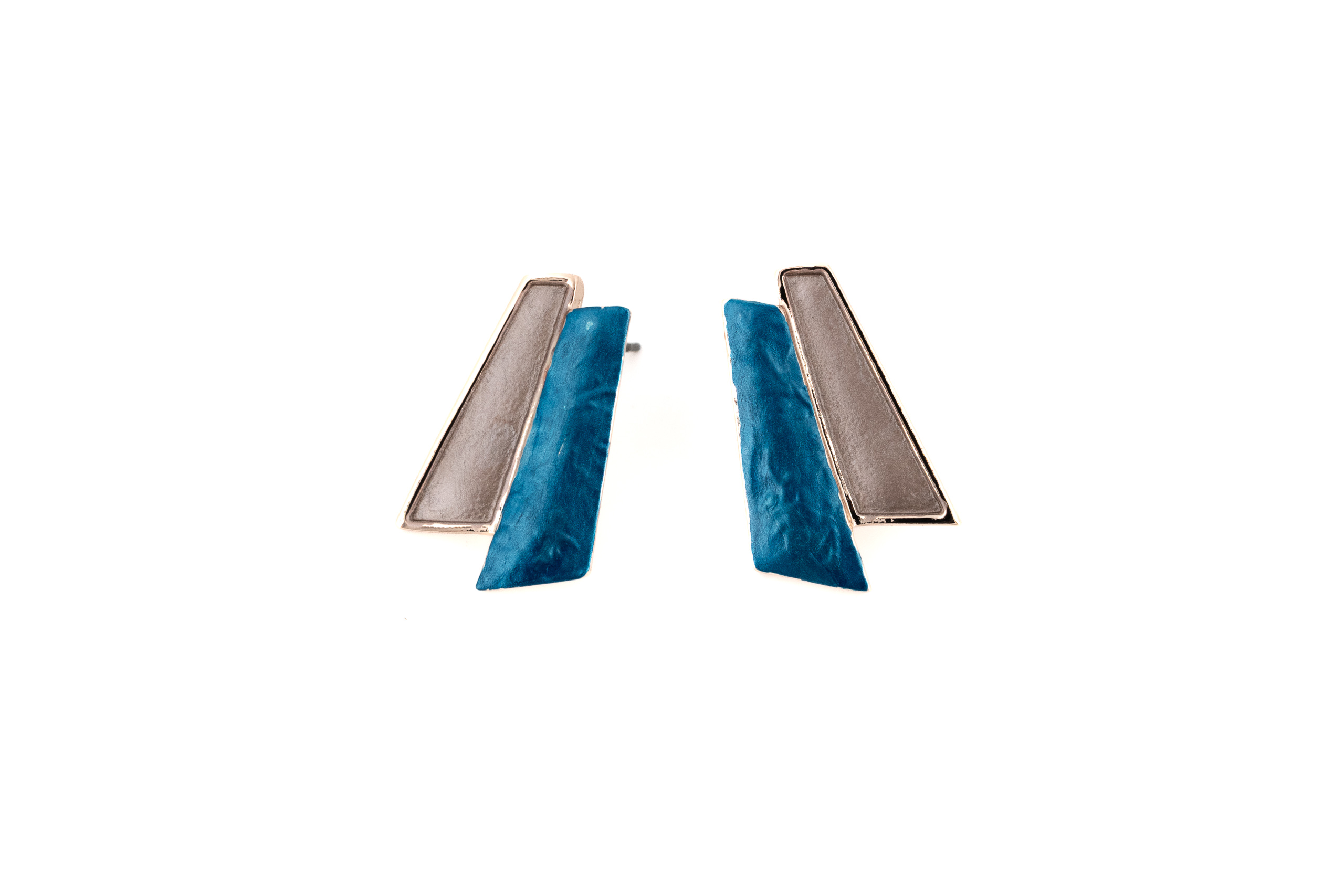 Orecchini zama due barrette stilizzate