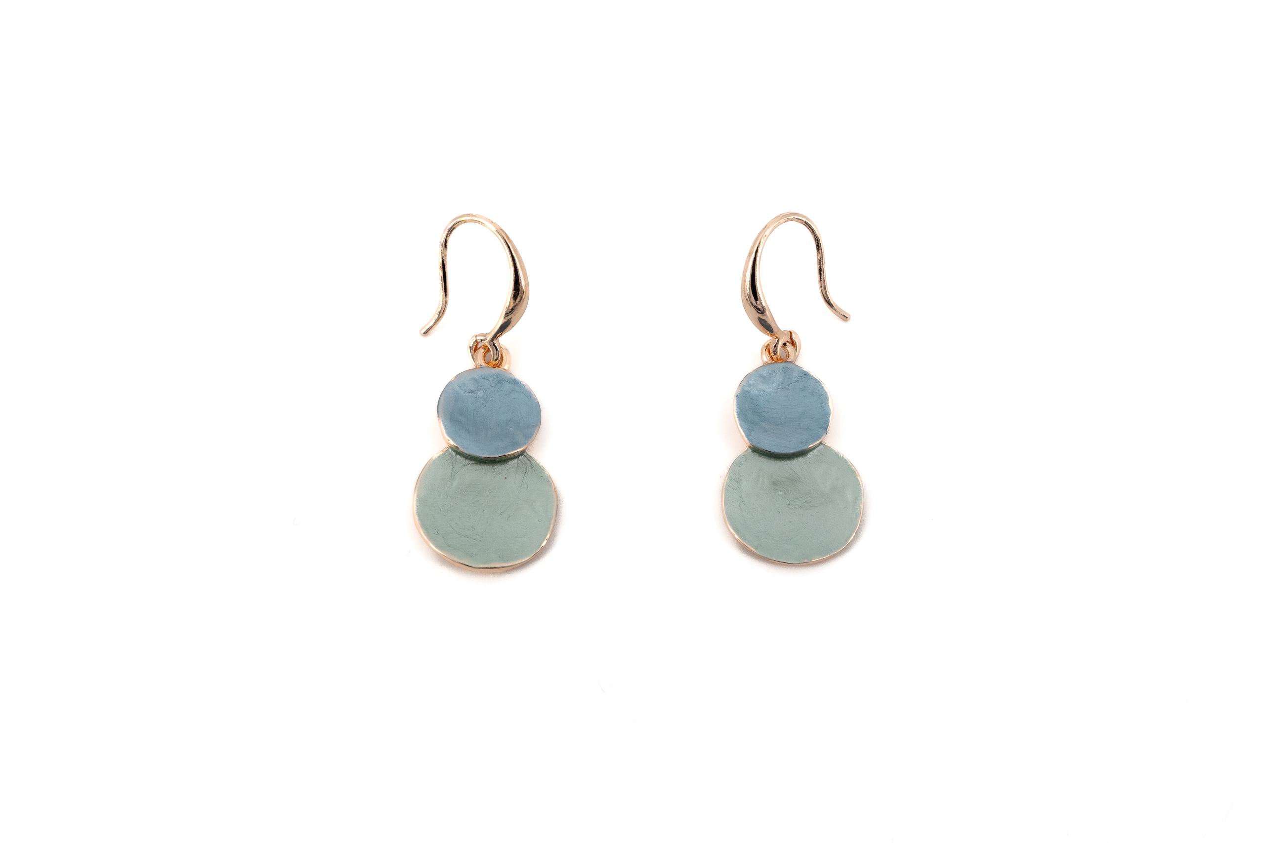 Orecchini zama due tondi bicolore