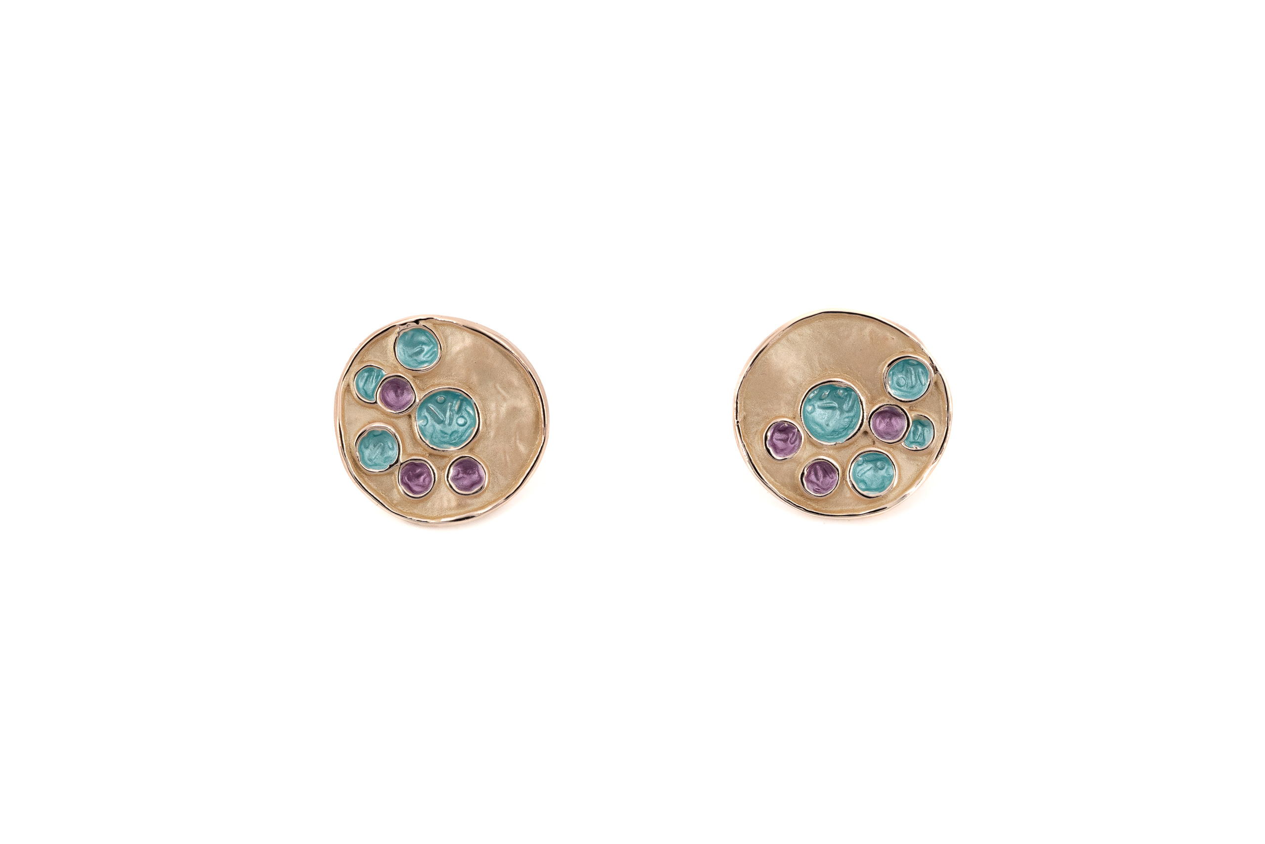 Orecchini zama tondo con pianeti