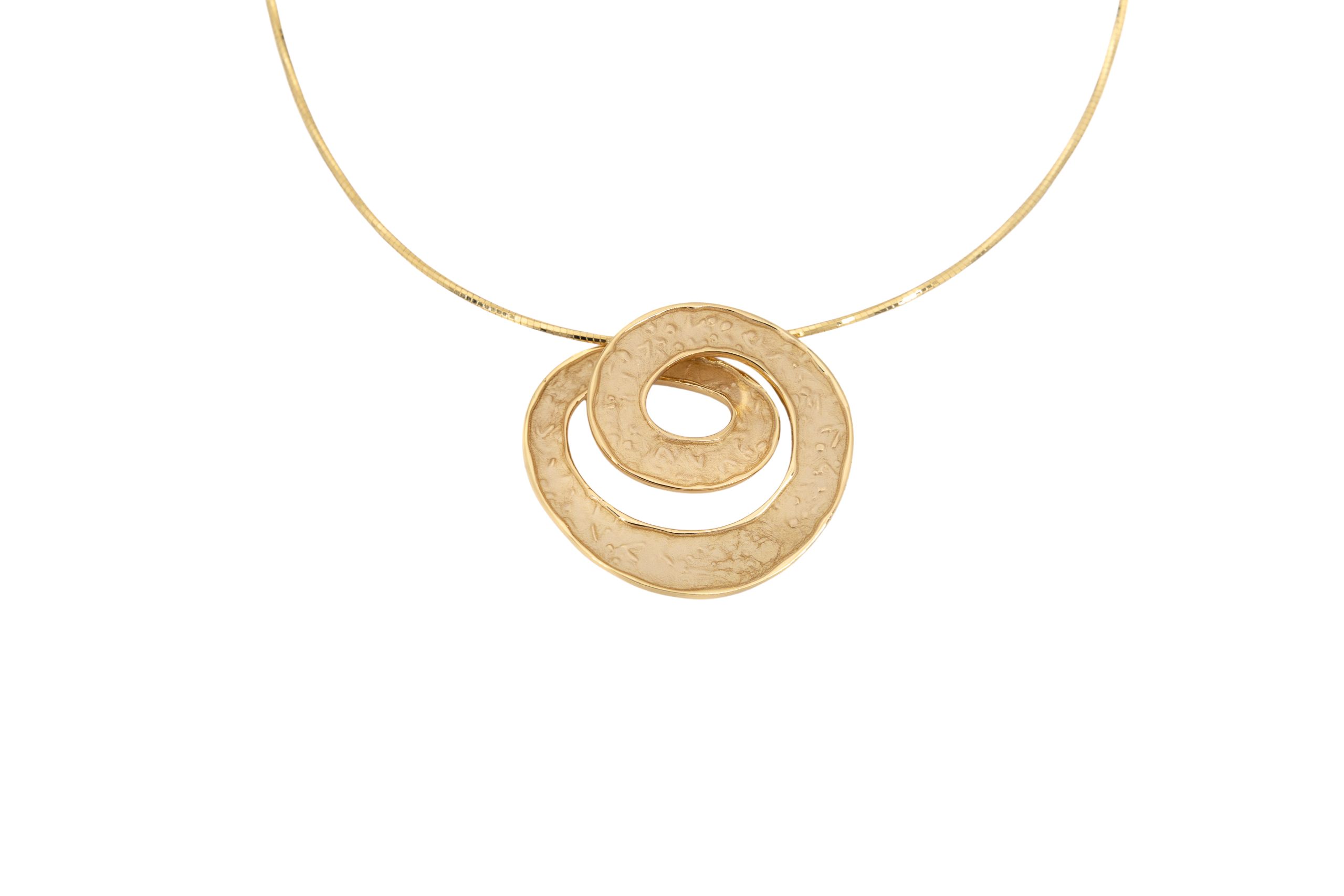 Collana filo semi rigido corto zama chiocciola