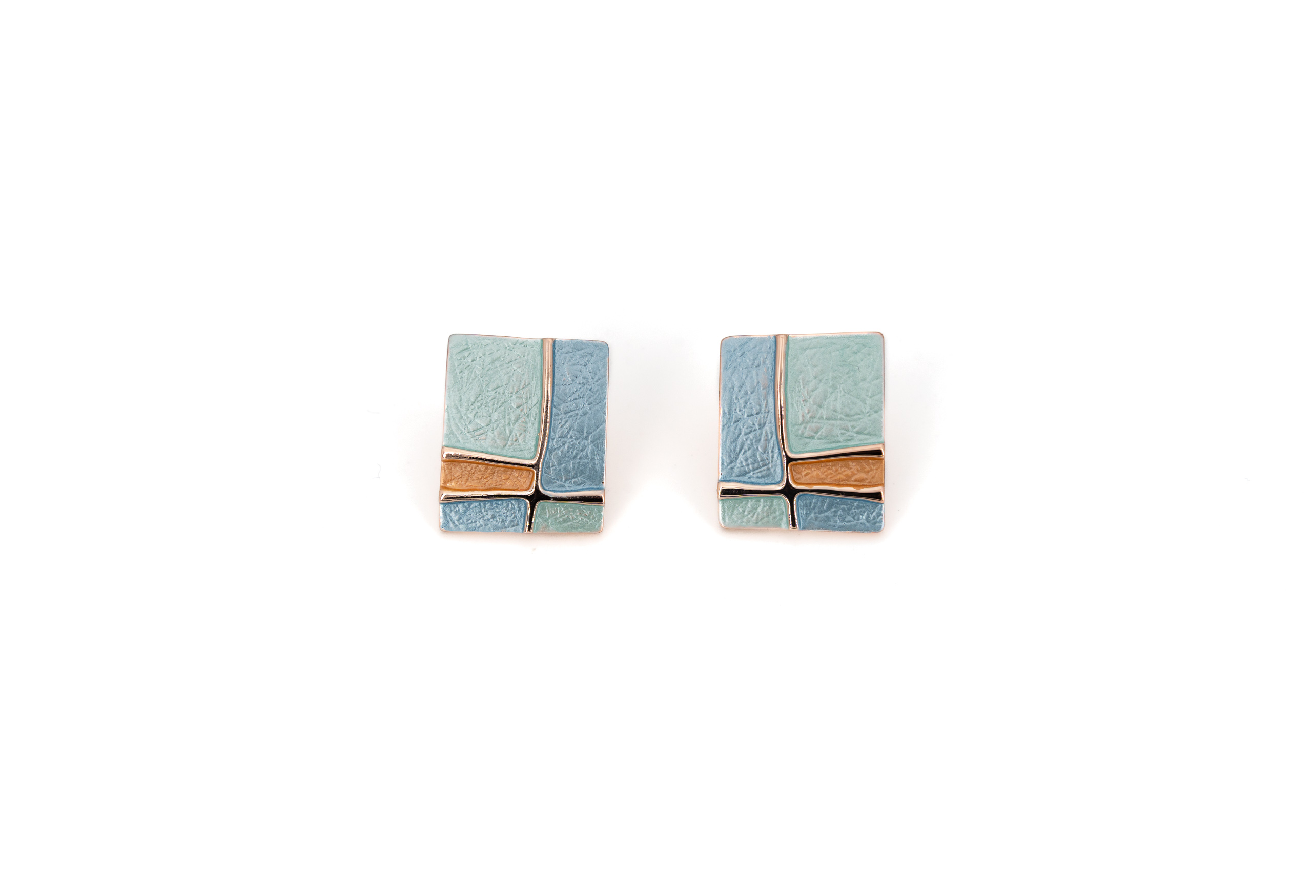 zamak earrings rettangolo