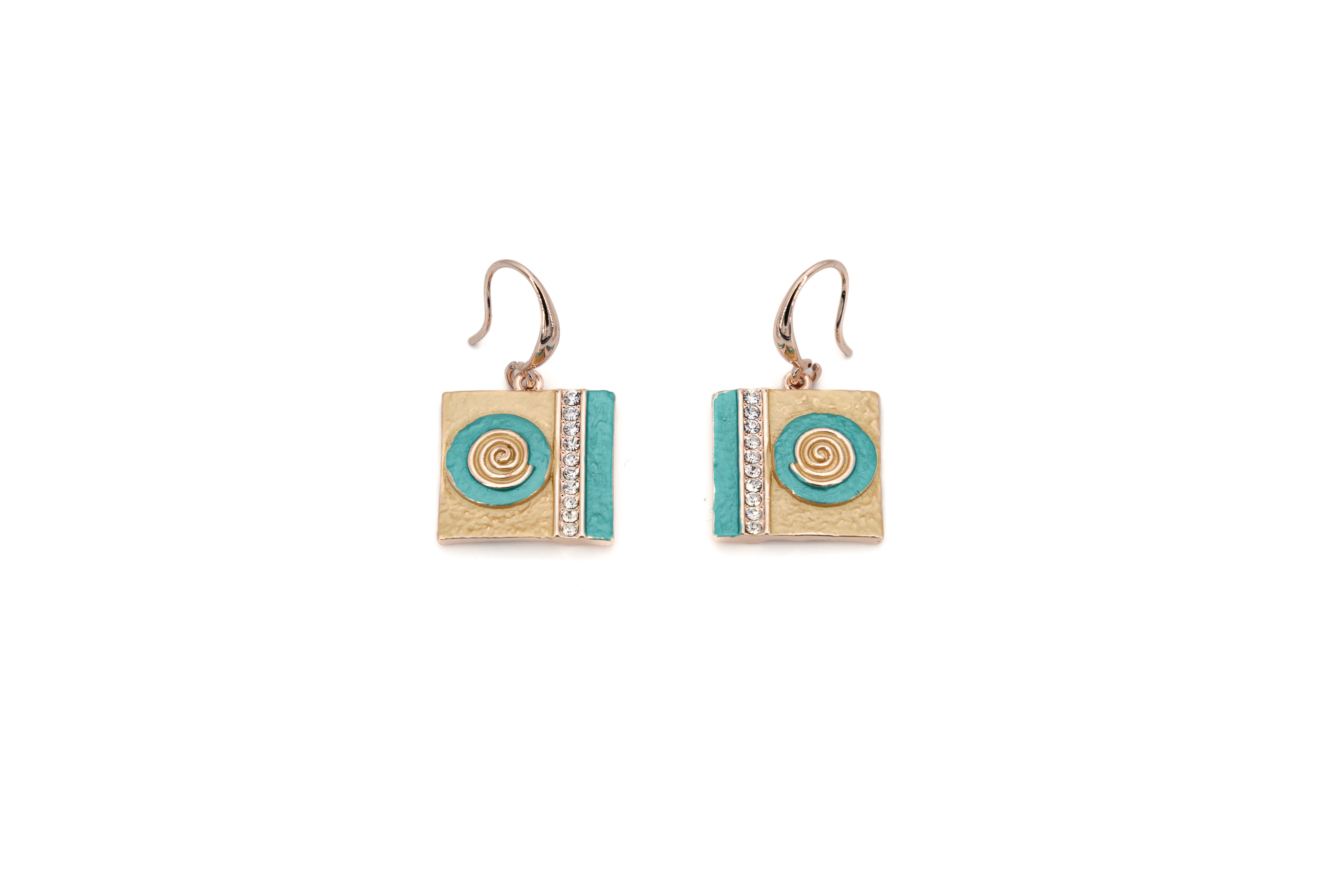 zamak earrings quadri