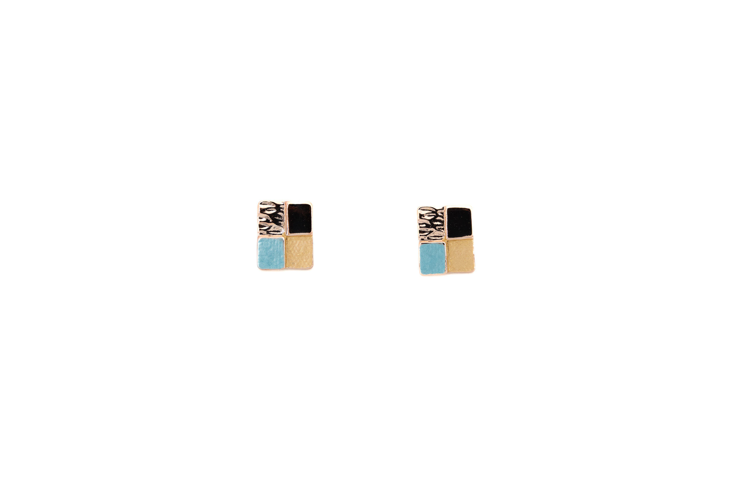 zamak earrings quadretto