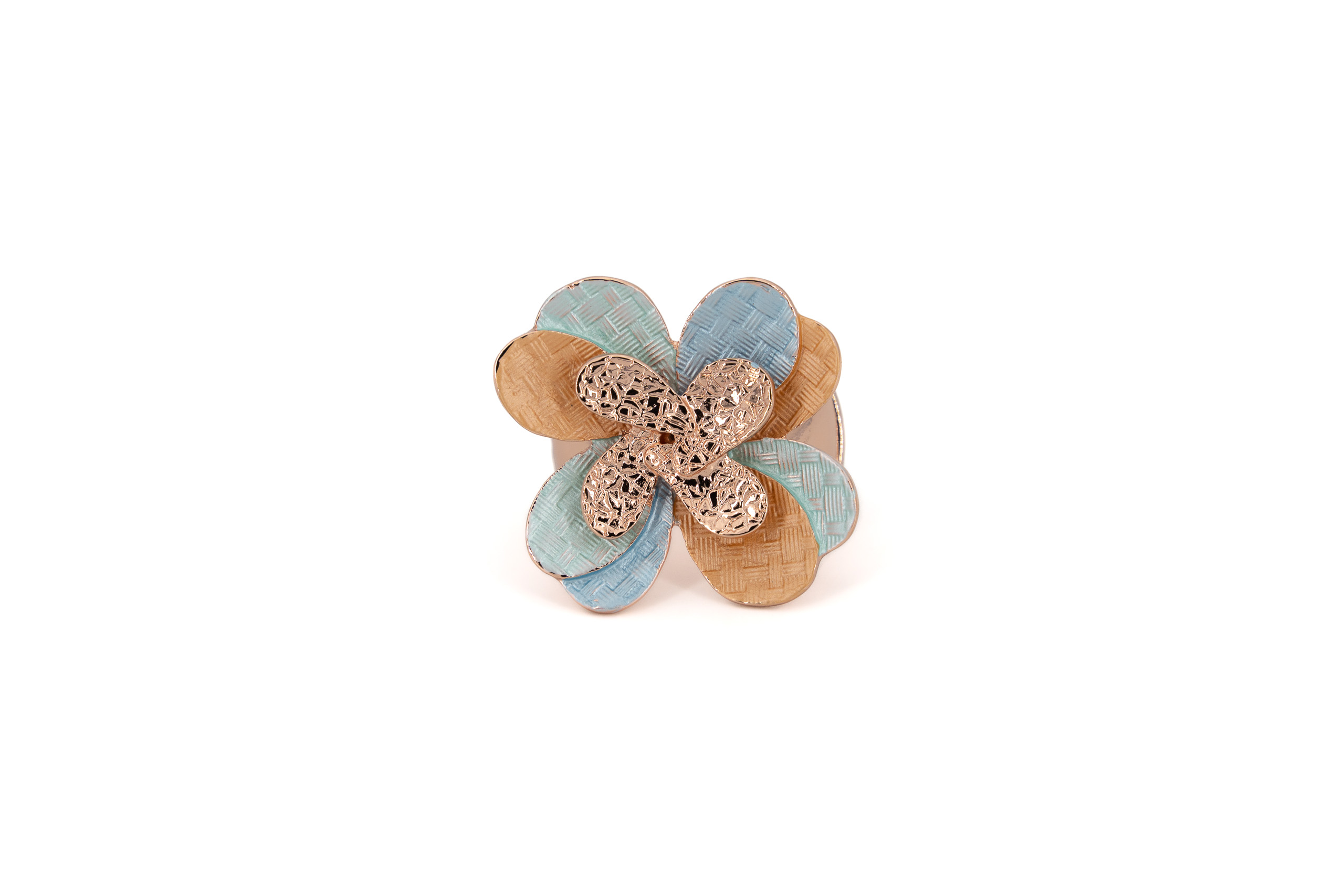 Anello zama fiore sovrapposto