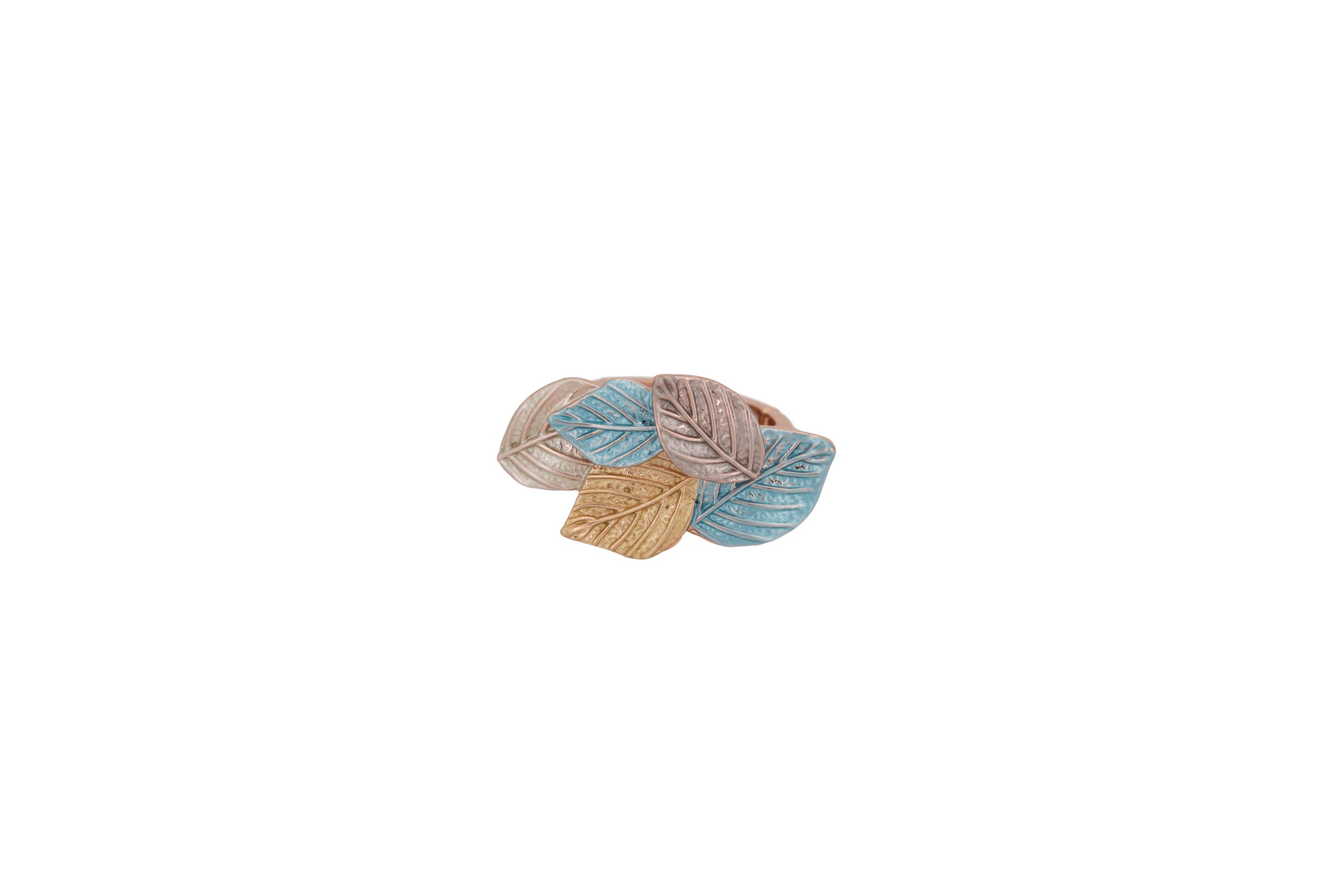 Anello zama cinque foglie