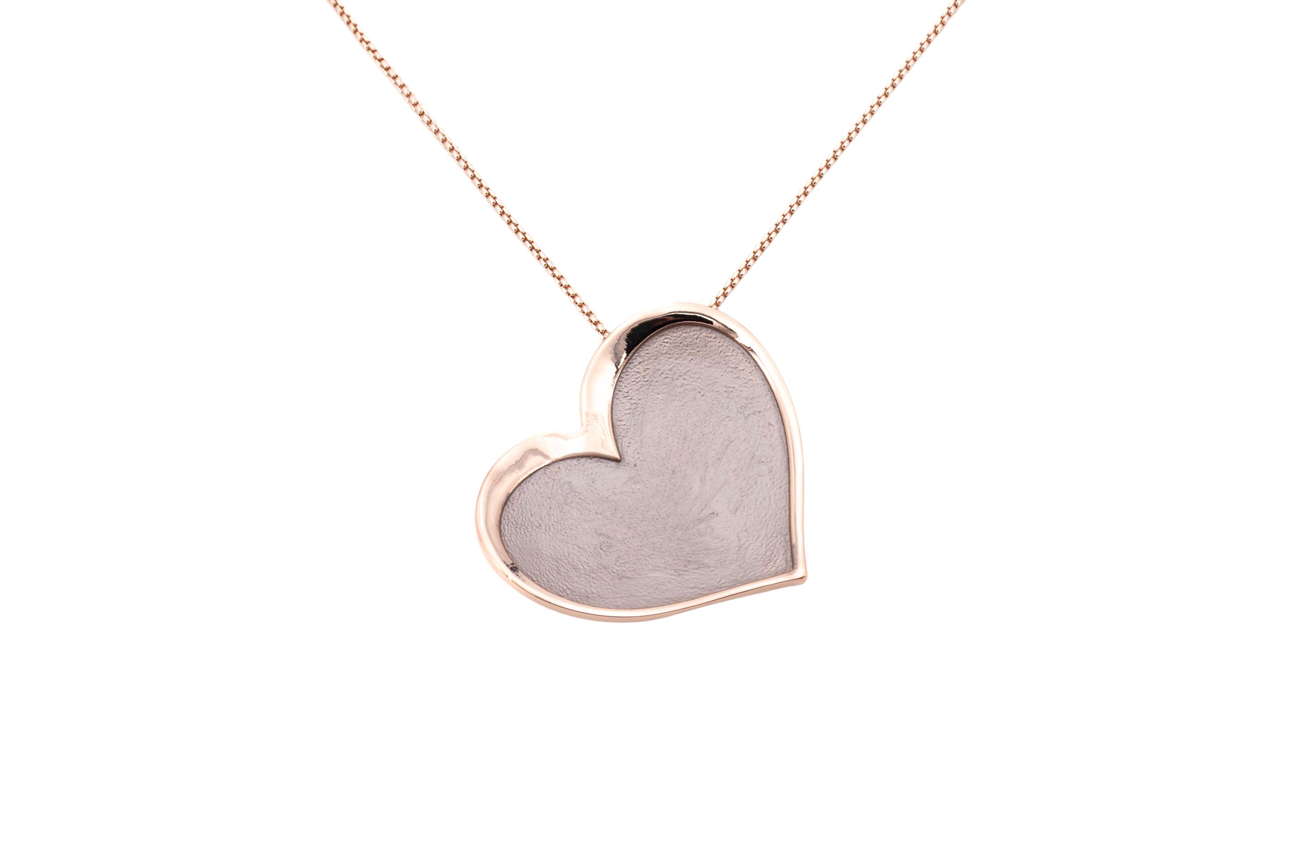 Collana catena lunga zama bordino cuore