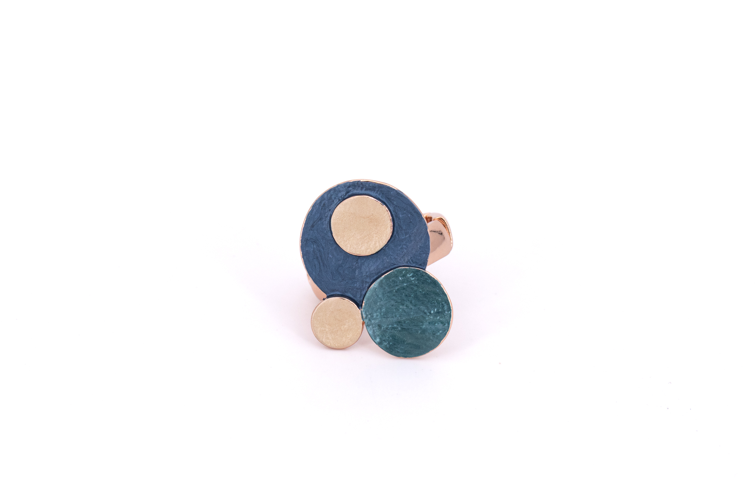 Anello zama quattro tondi sovrapposti