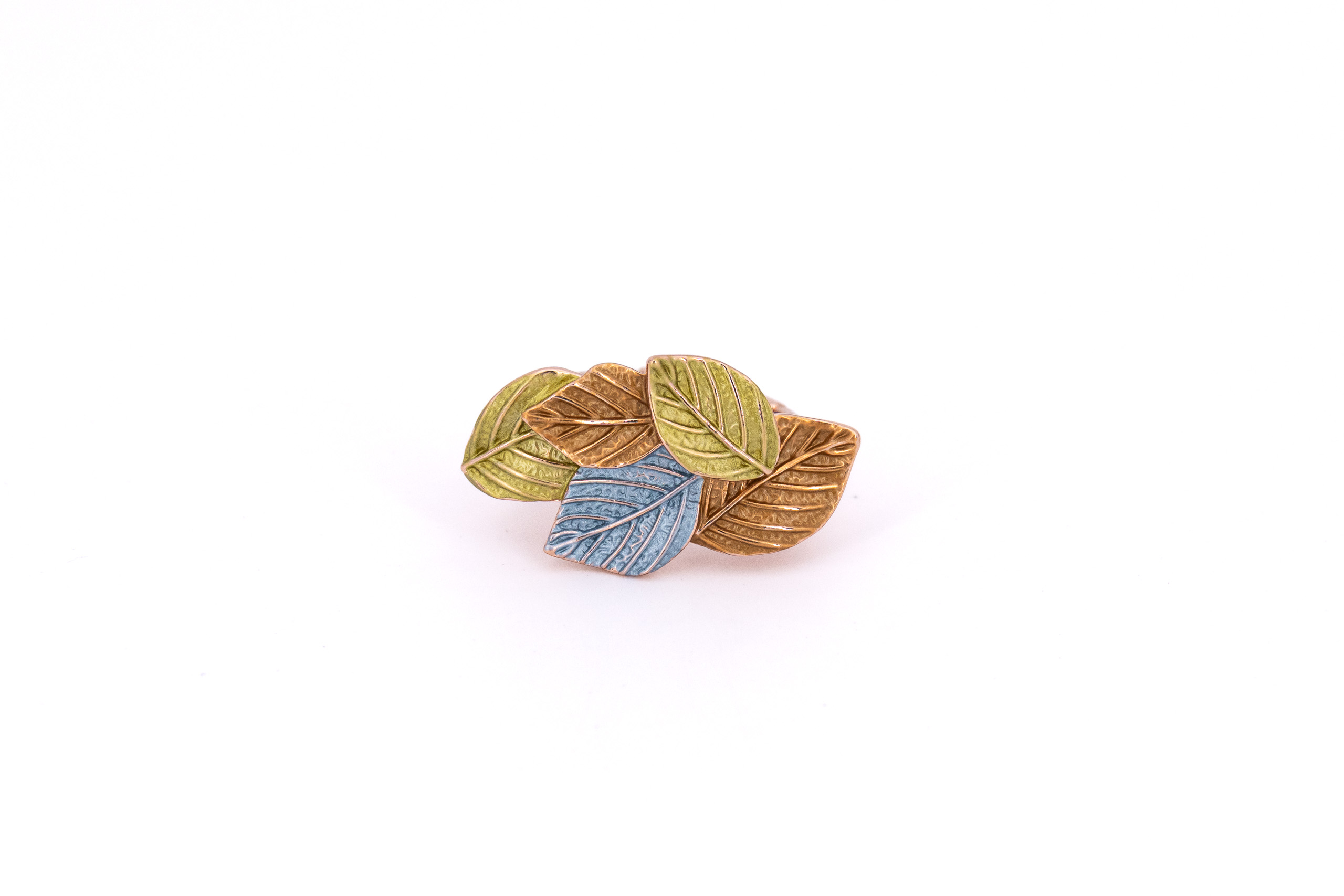 Anello zama cinque foglie